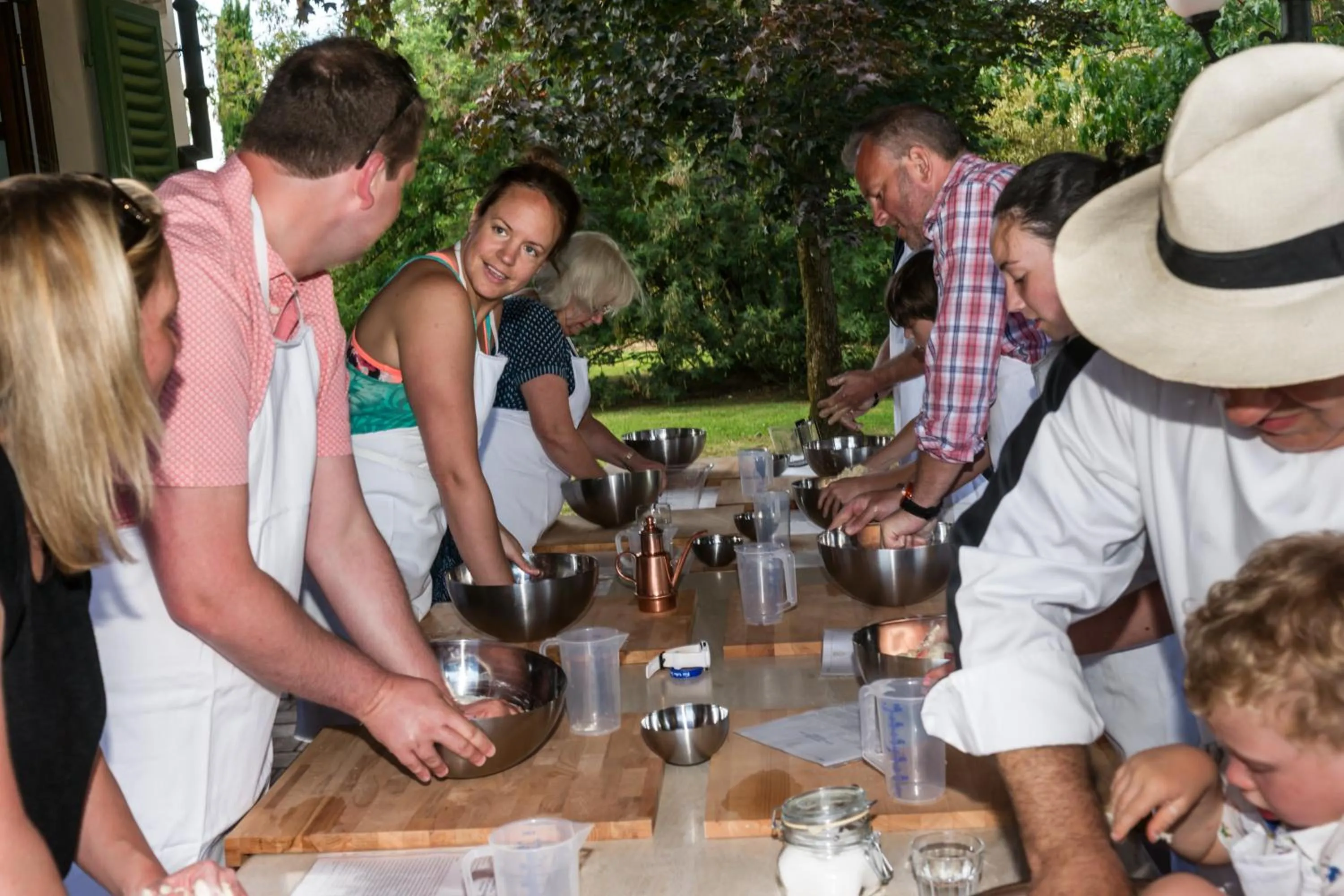 Evening entertainment in Villa Colombai
