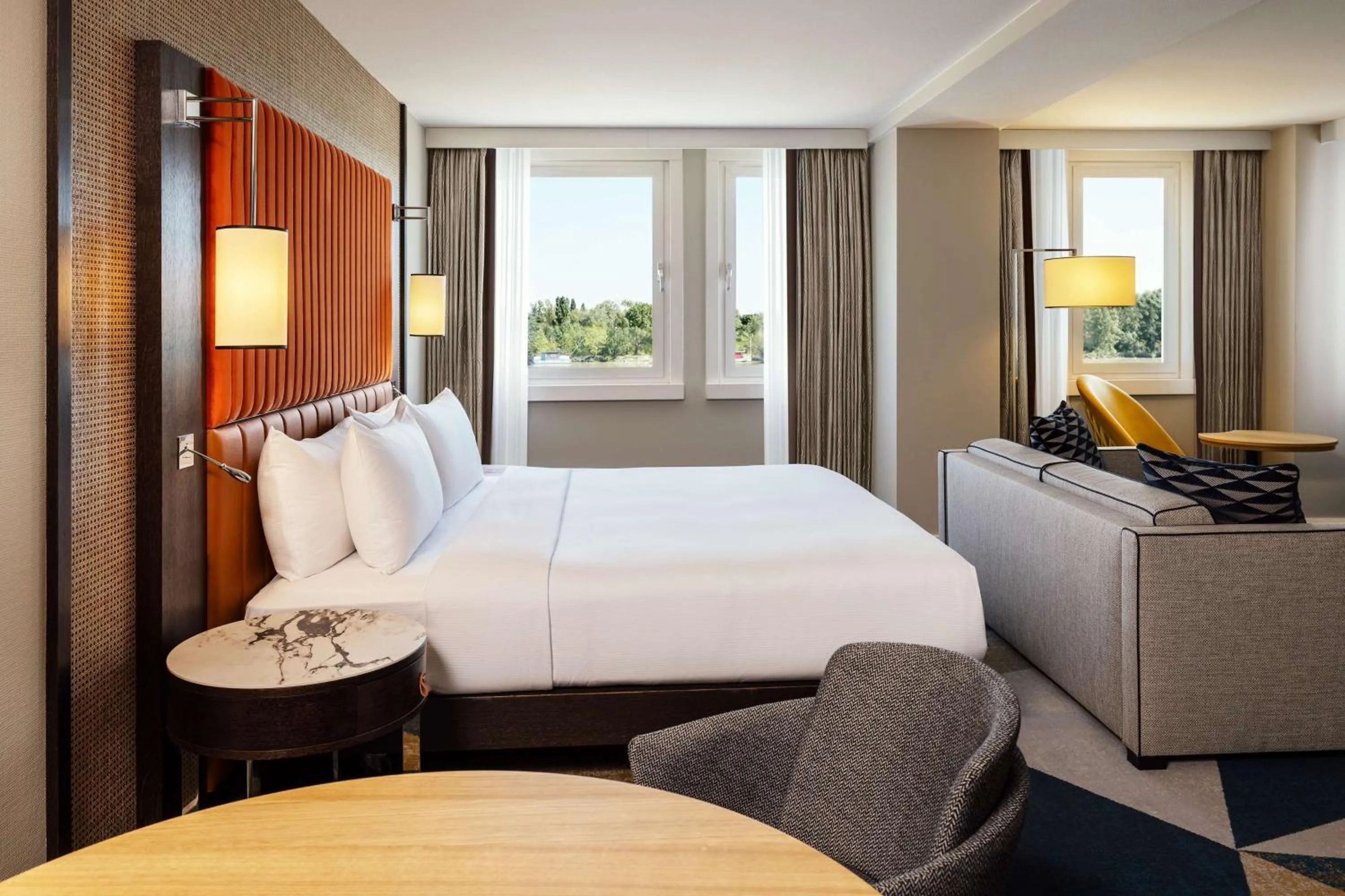 Bed in Hilton Vienna Waterfront