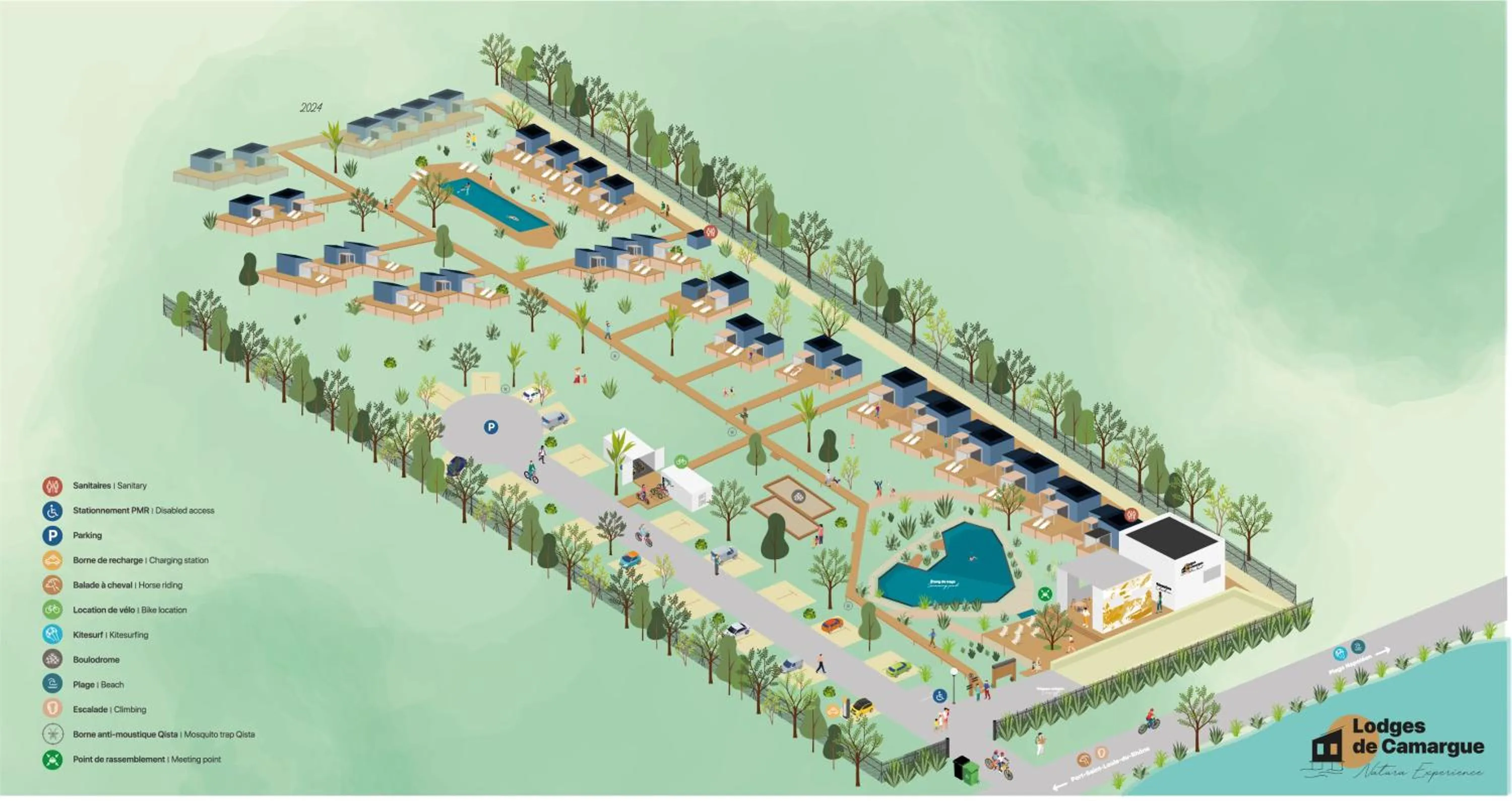 Floor plan in Lodges de Camargue