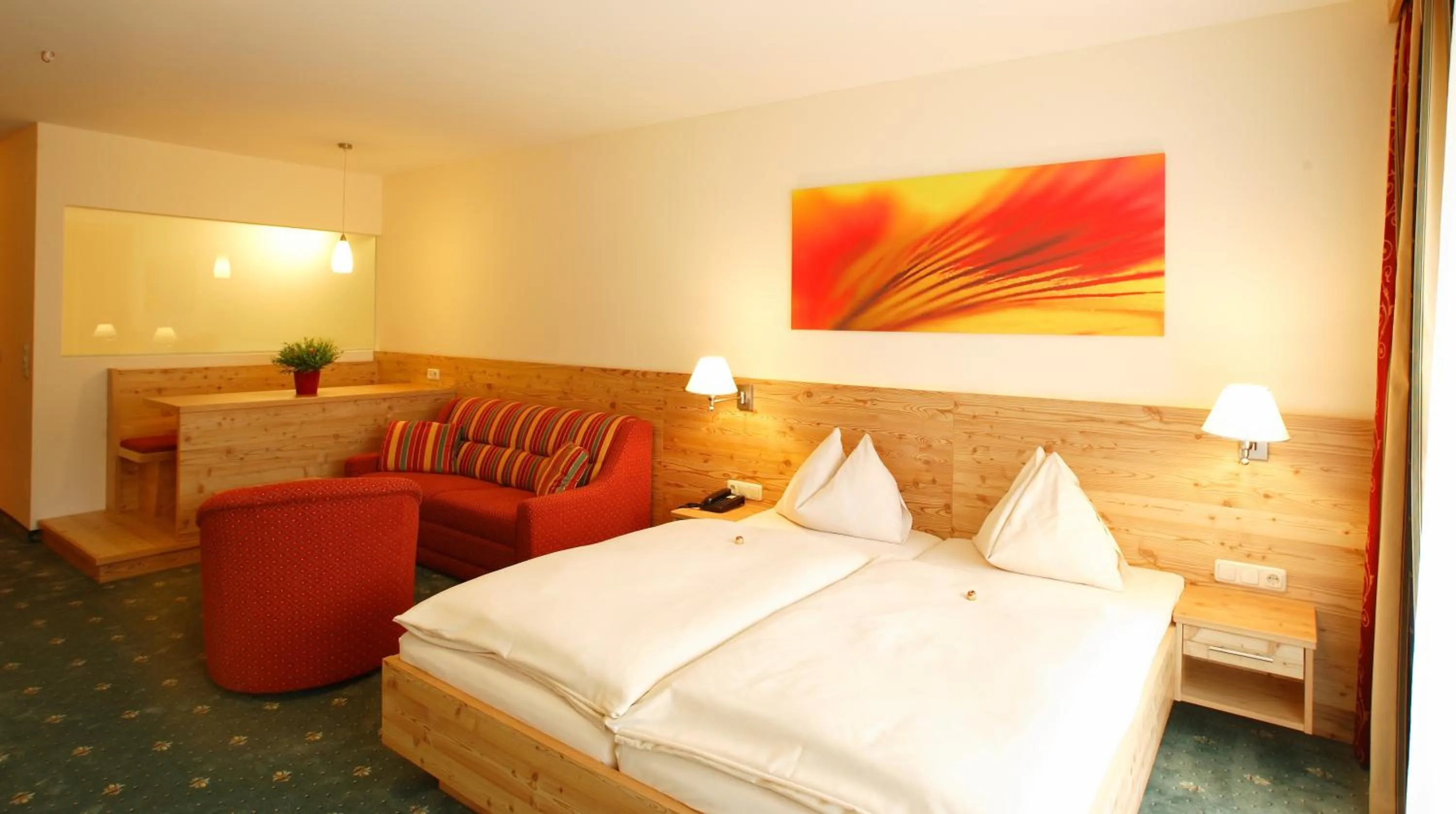 Bed in Hotel Leonhard