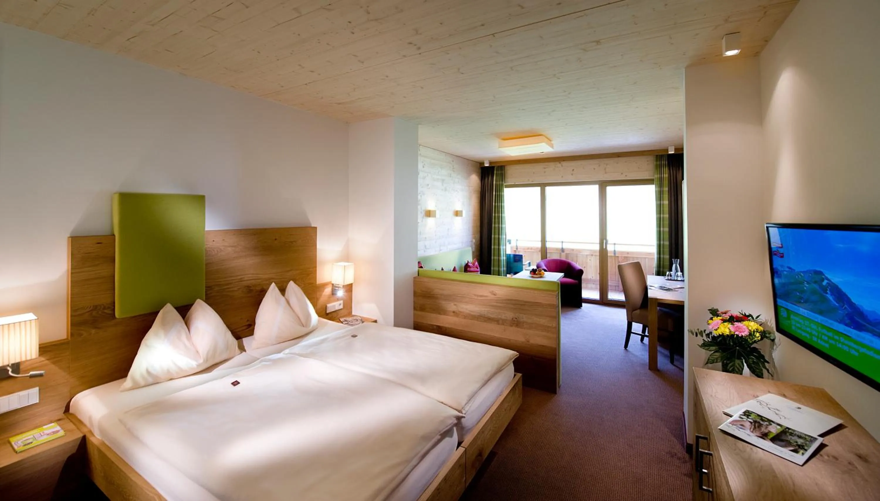 Bed in Hotel Leonhard