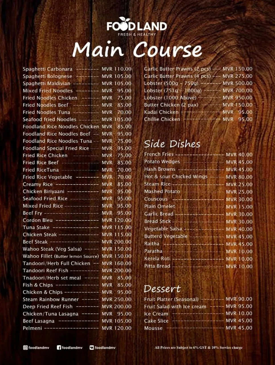 Restaurant/places to eat in Dacha Thoddoo