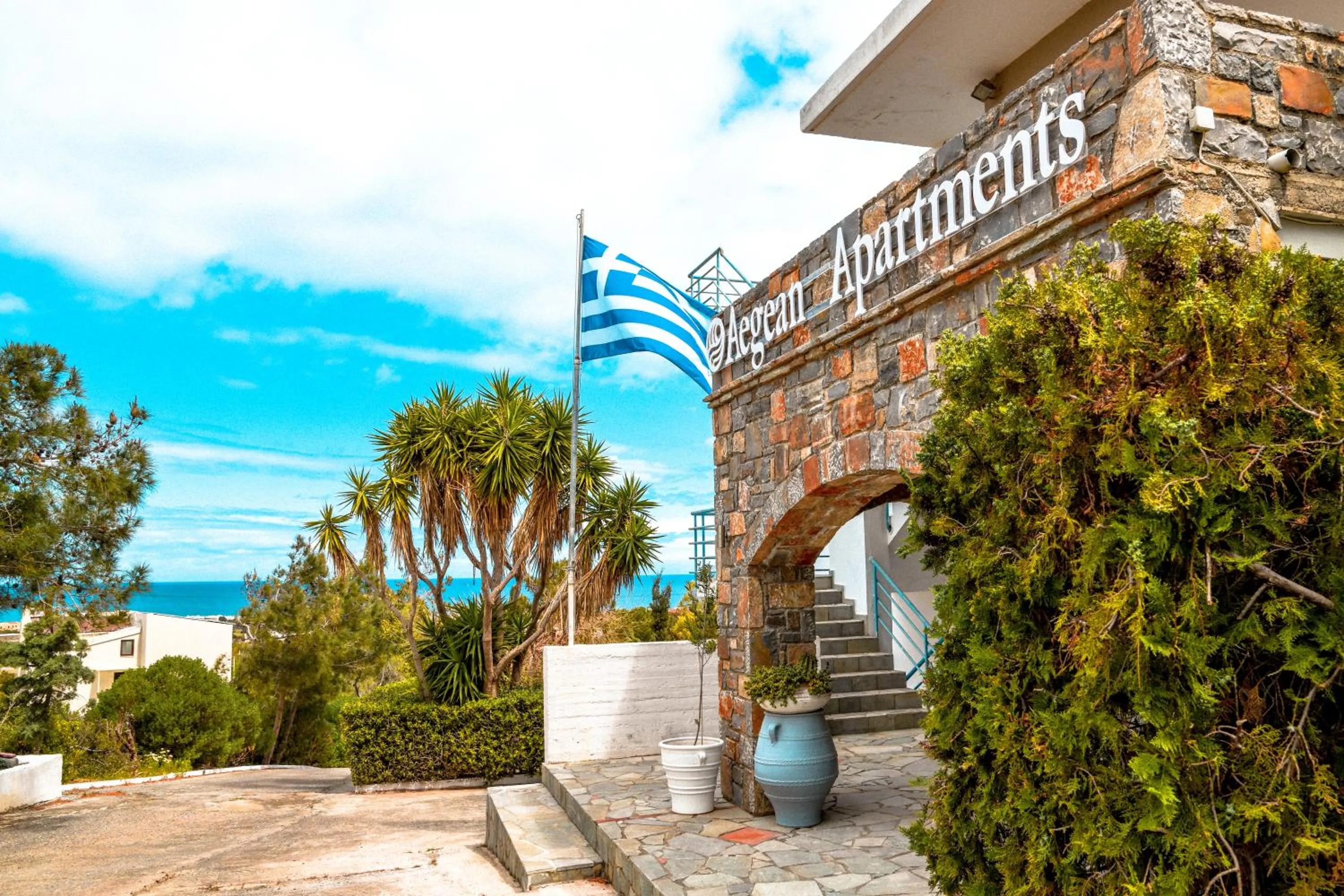 Facade/entrance in Aegean Apartments