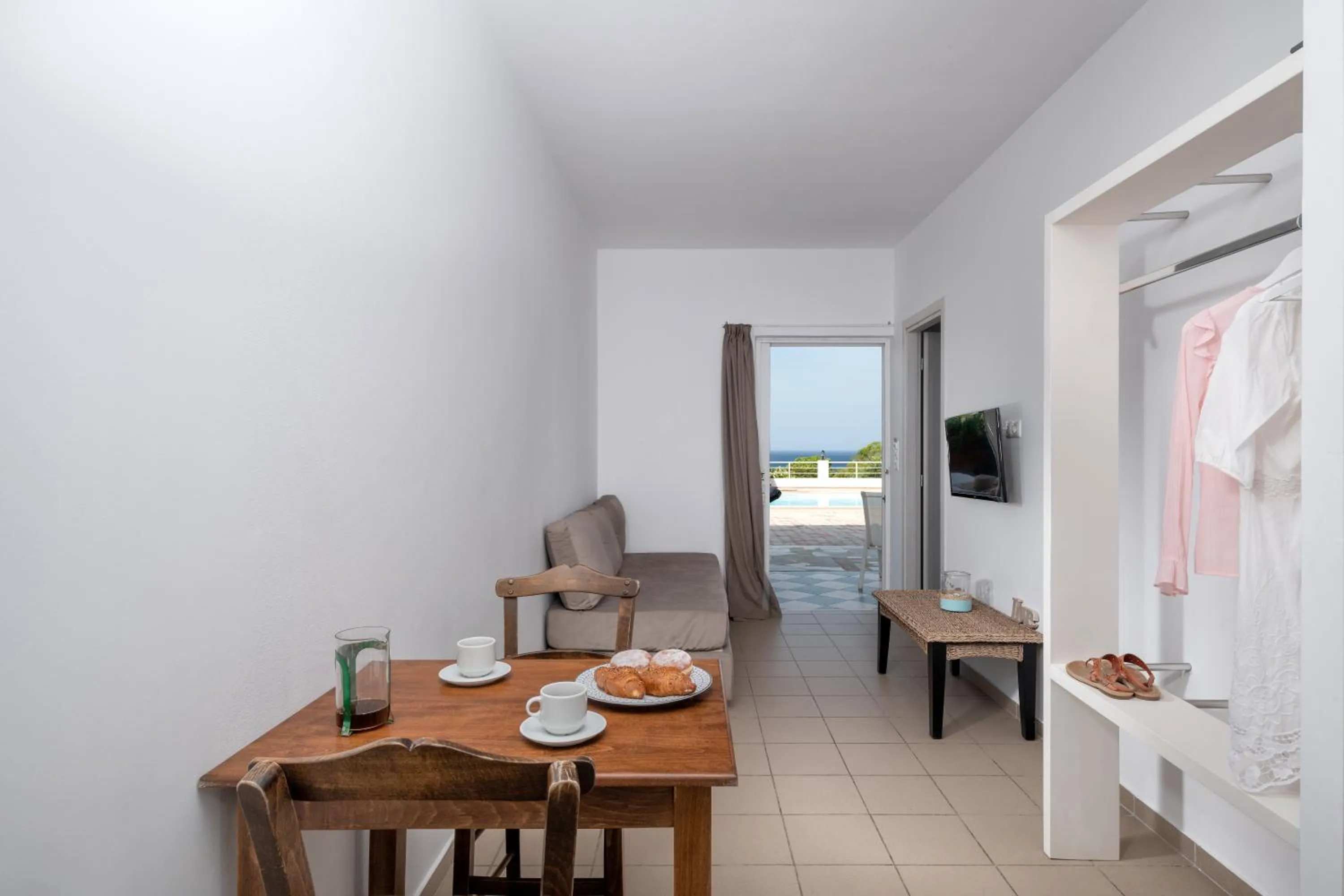 Living room in Aegean Apartments