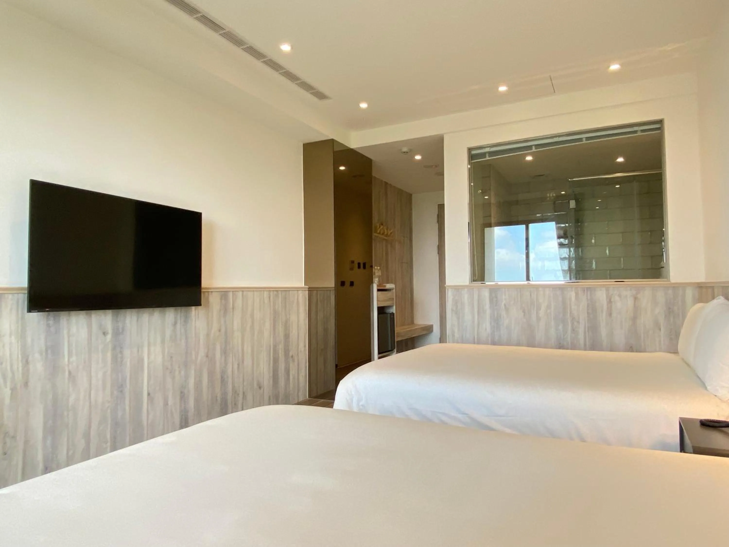 Photo of the whole room, Bed in Shineworld 11