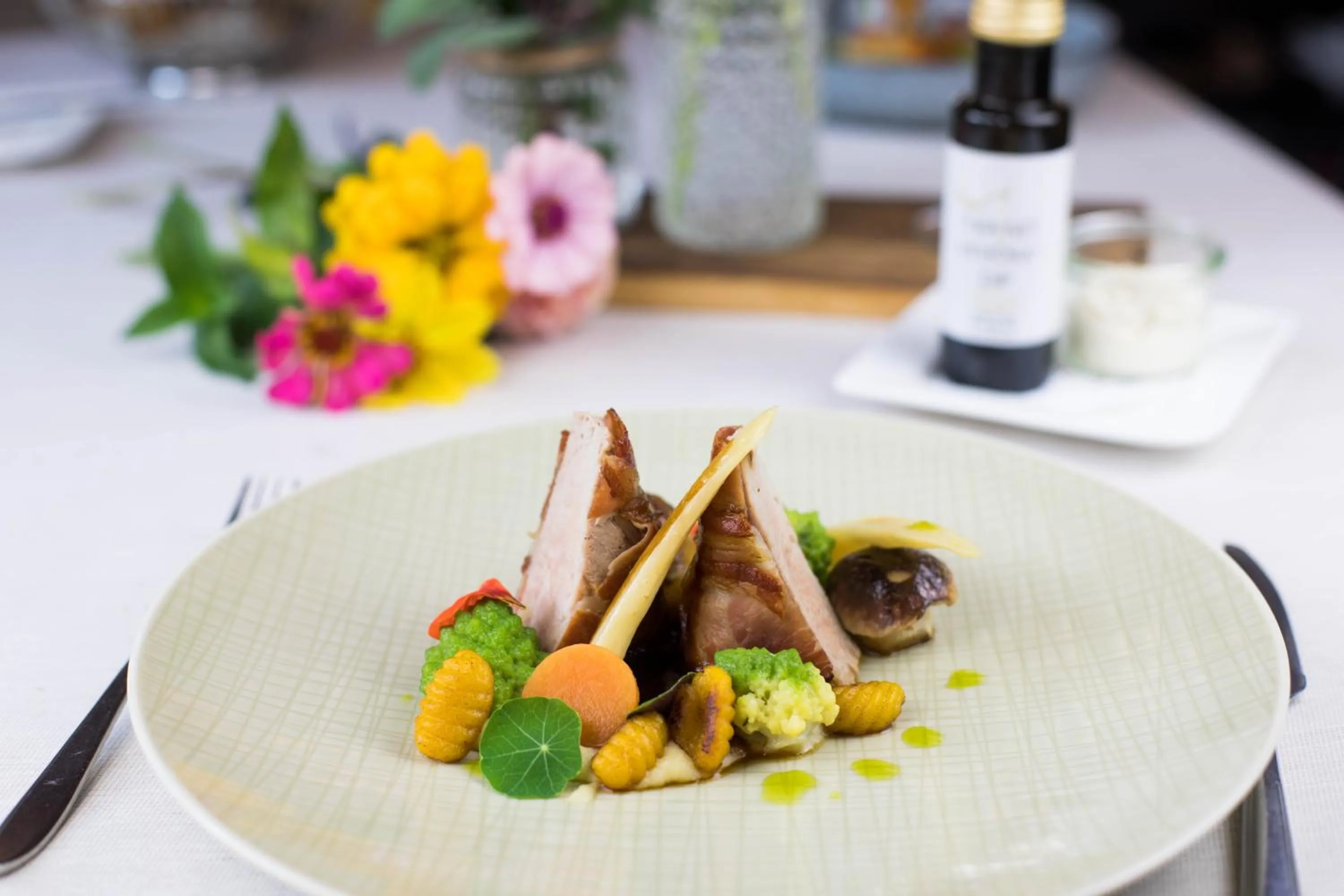 Food close-up in Hotel Restaurant Mohren