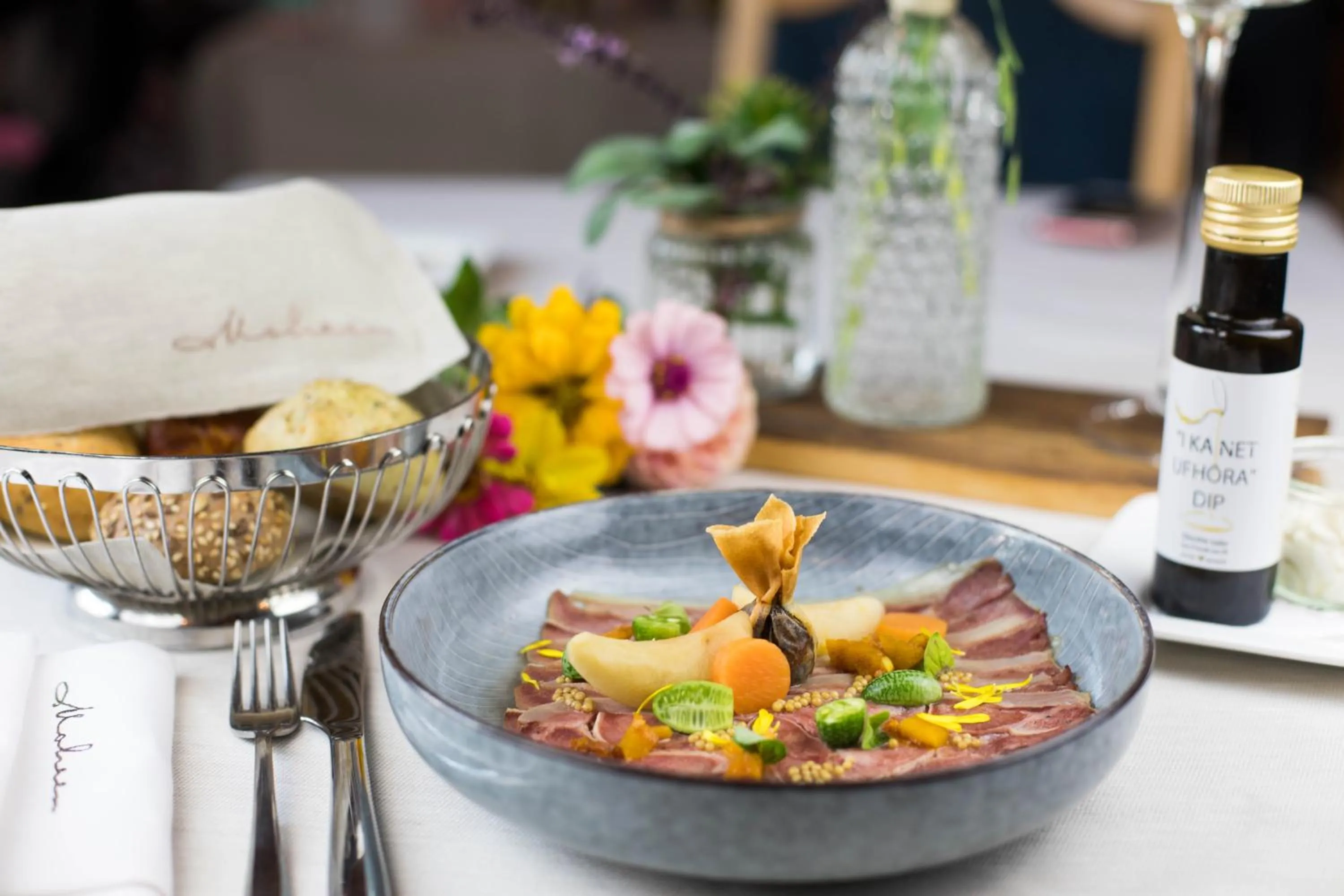 Food close-up in Hotel Restaurant Mohren