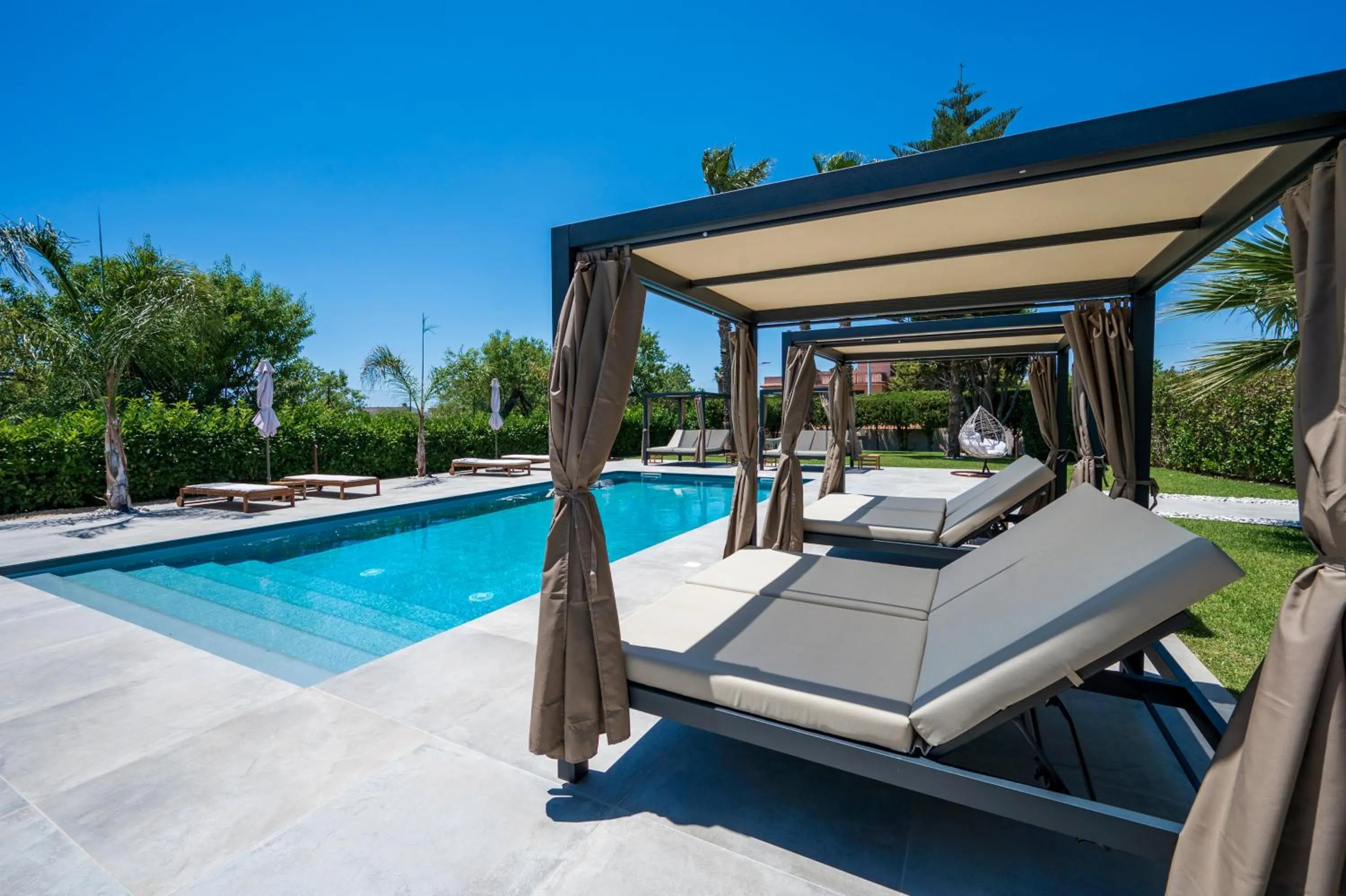 Pool view in Villa Dolmen Beach
