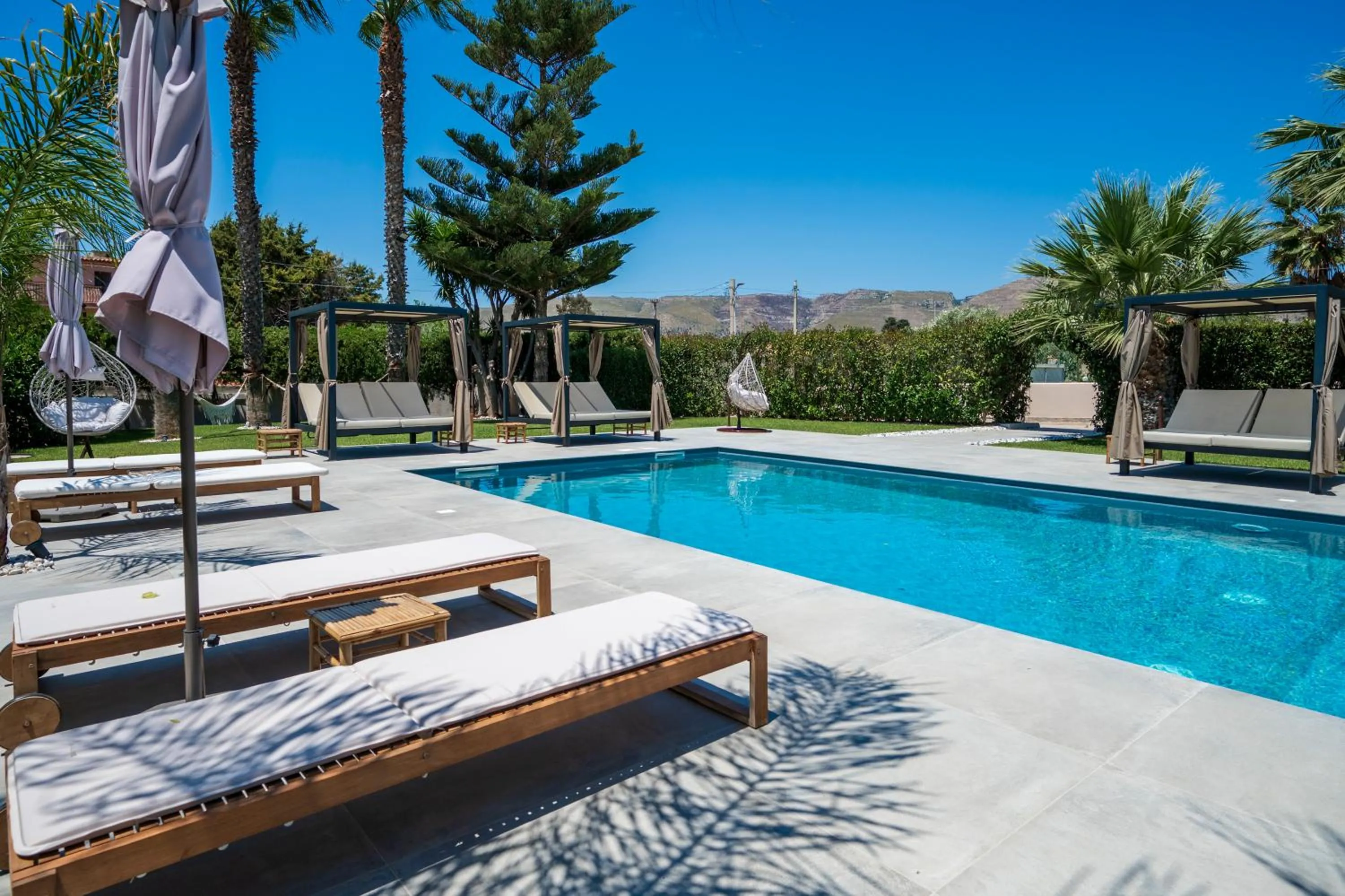 Pool view in Villa Dolmen Beach