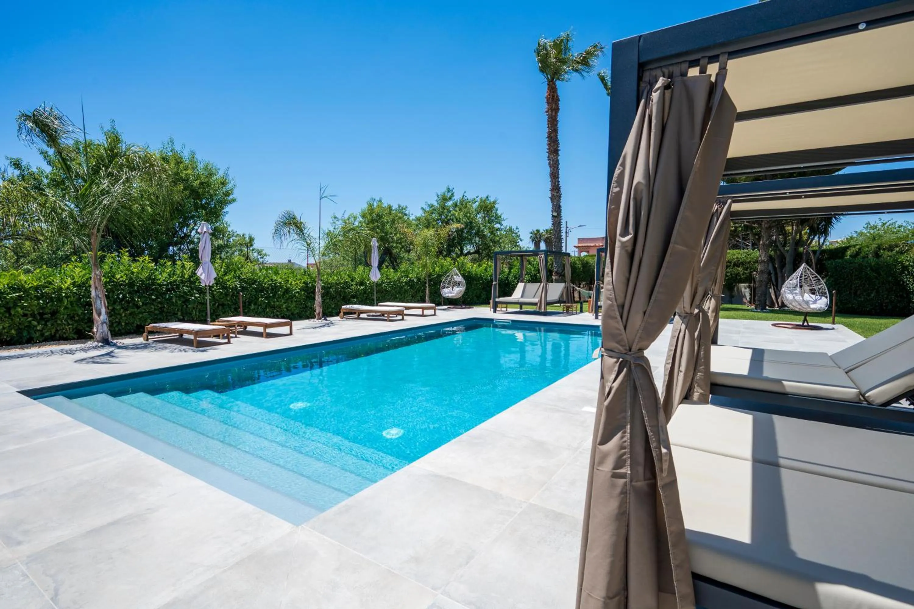 Pool view in Villa Dolmen Beach
