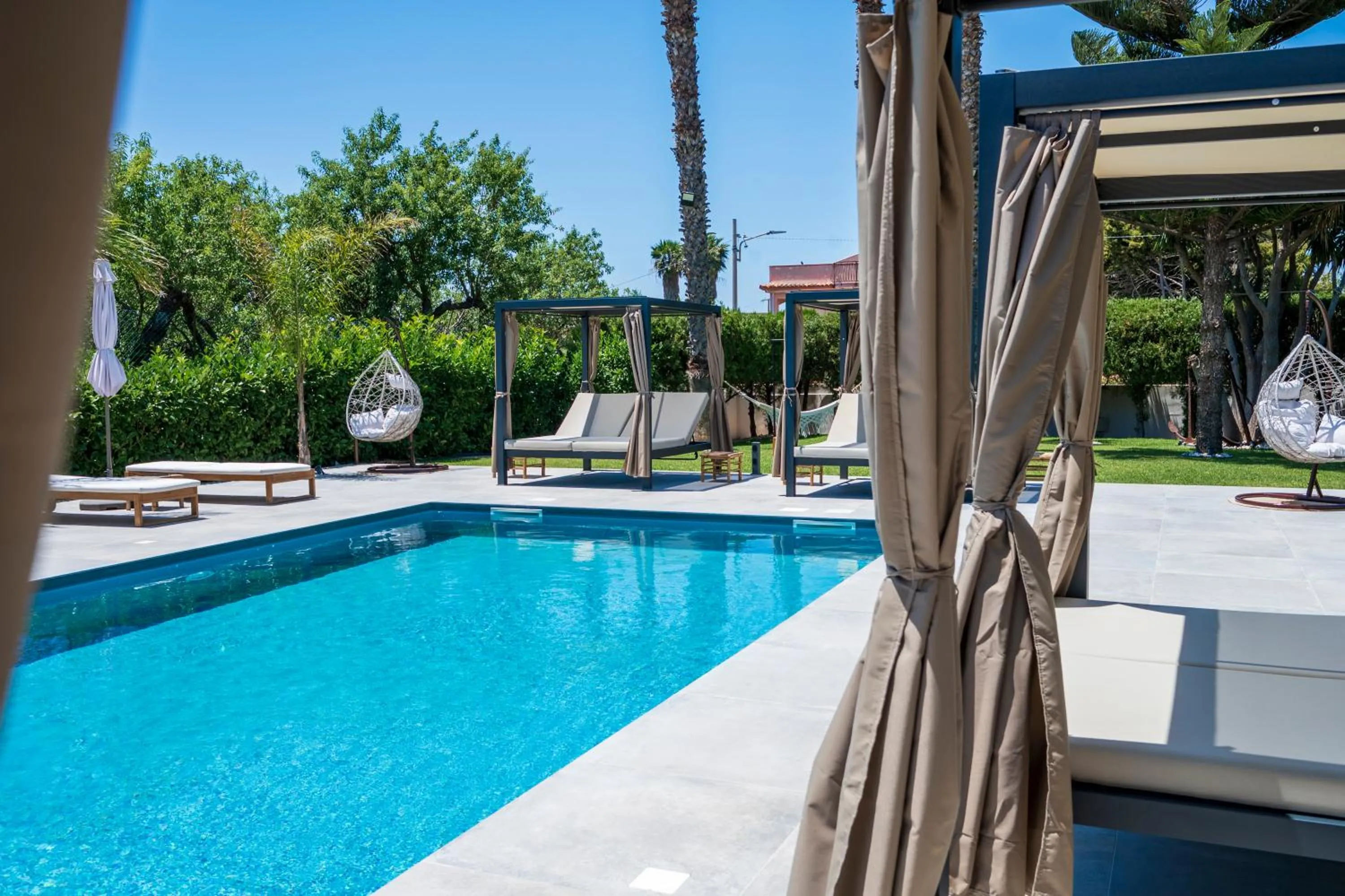 Pool view in Villa Dolmen Beach