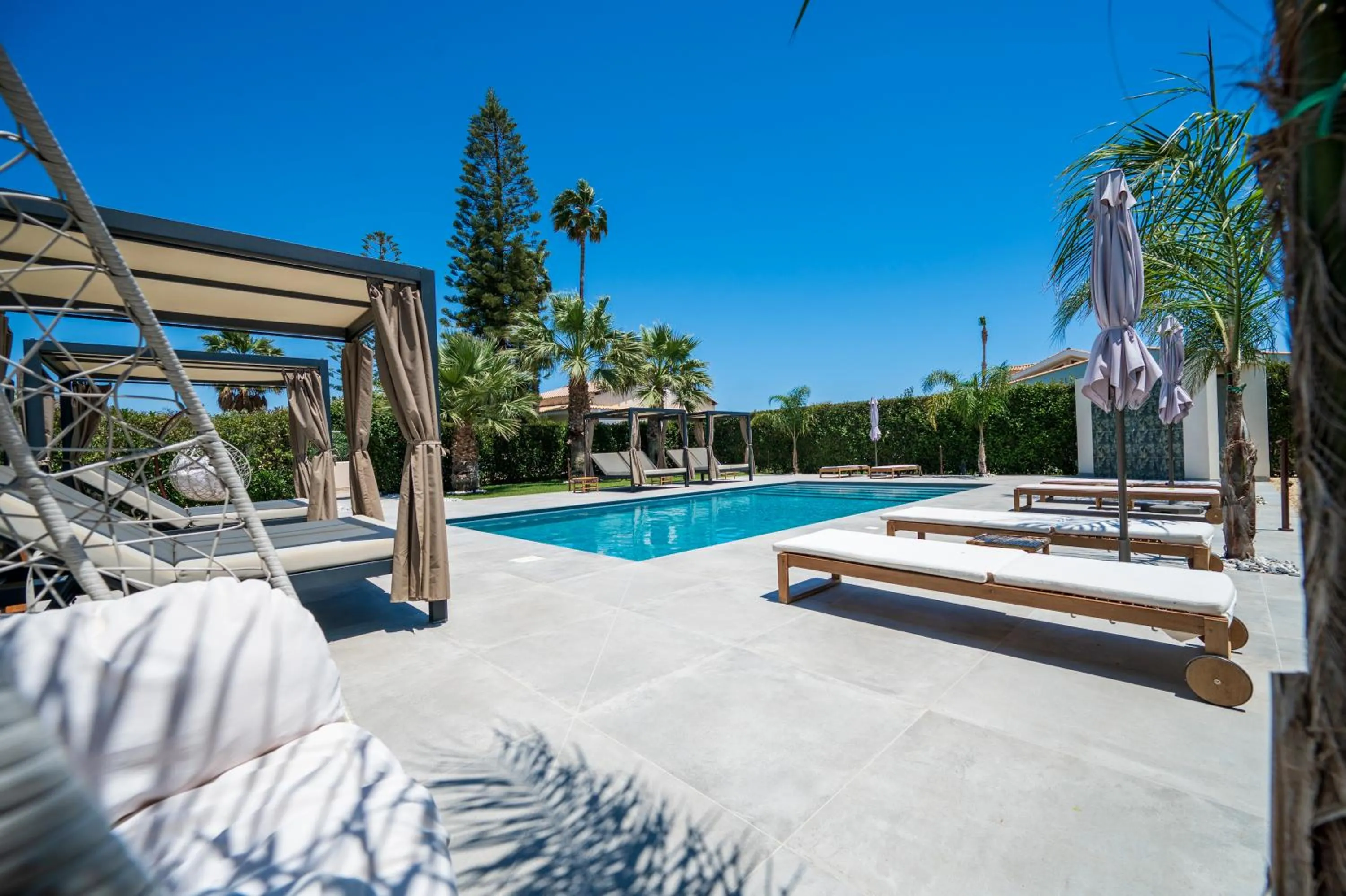 Pool view in Villa Dolmen Beach
