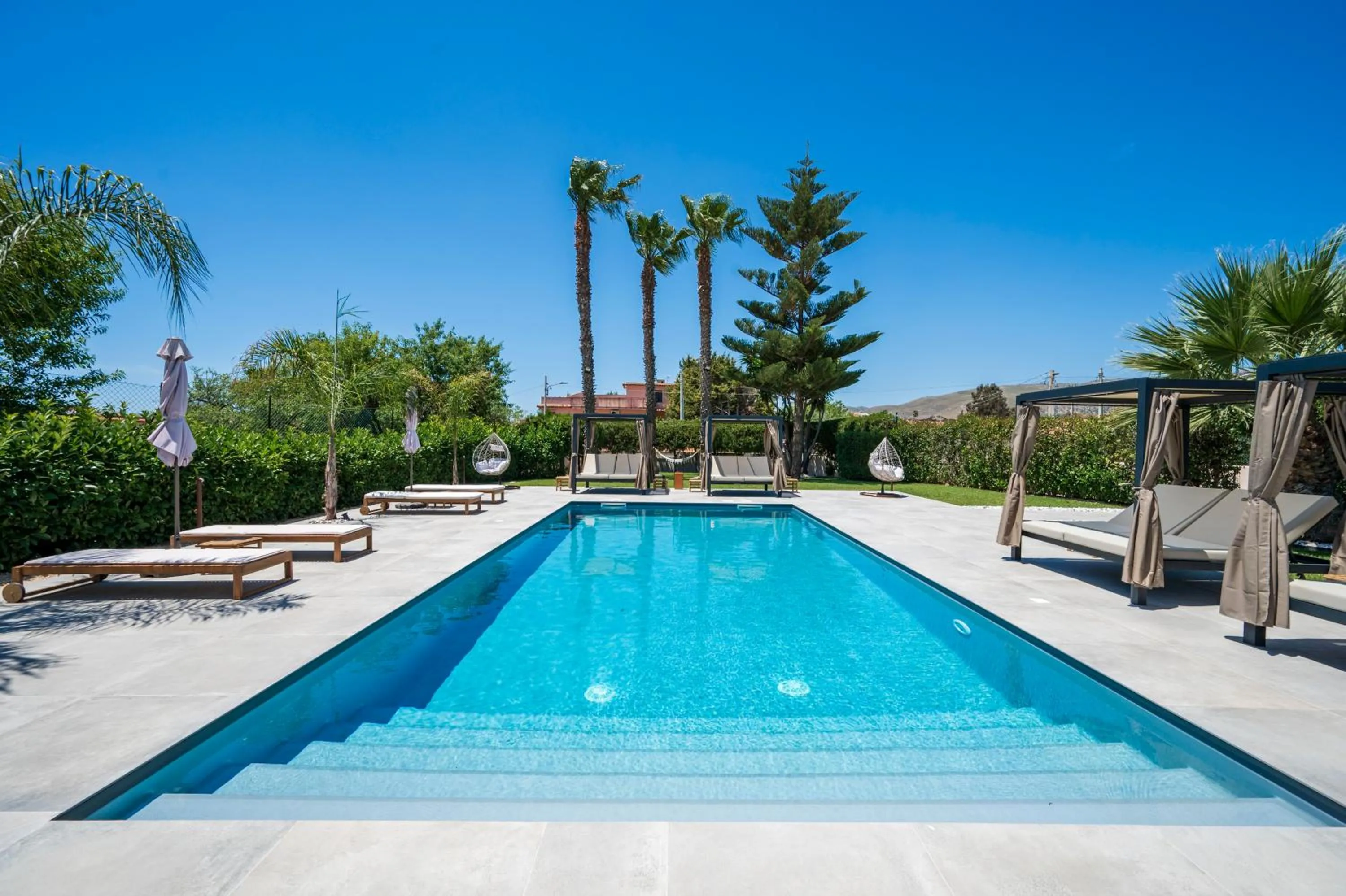 Pool view in Villa Dolmen Beach
