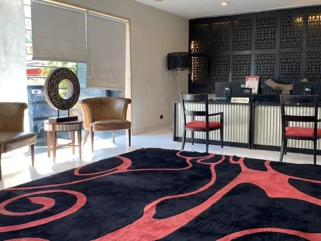 Seating area in Ebony Boutique Hotel