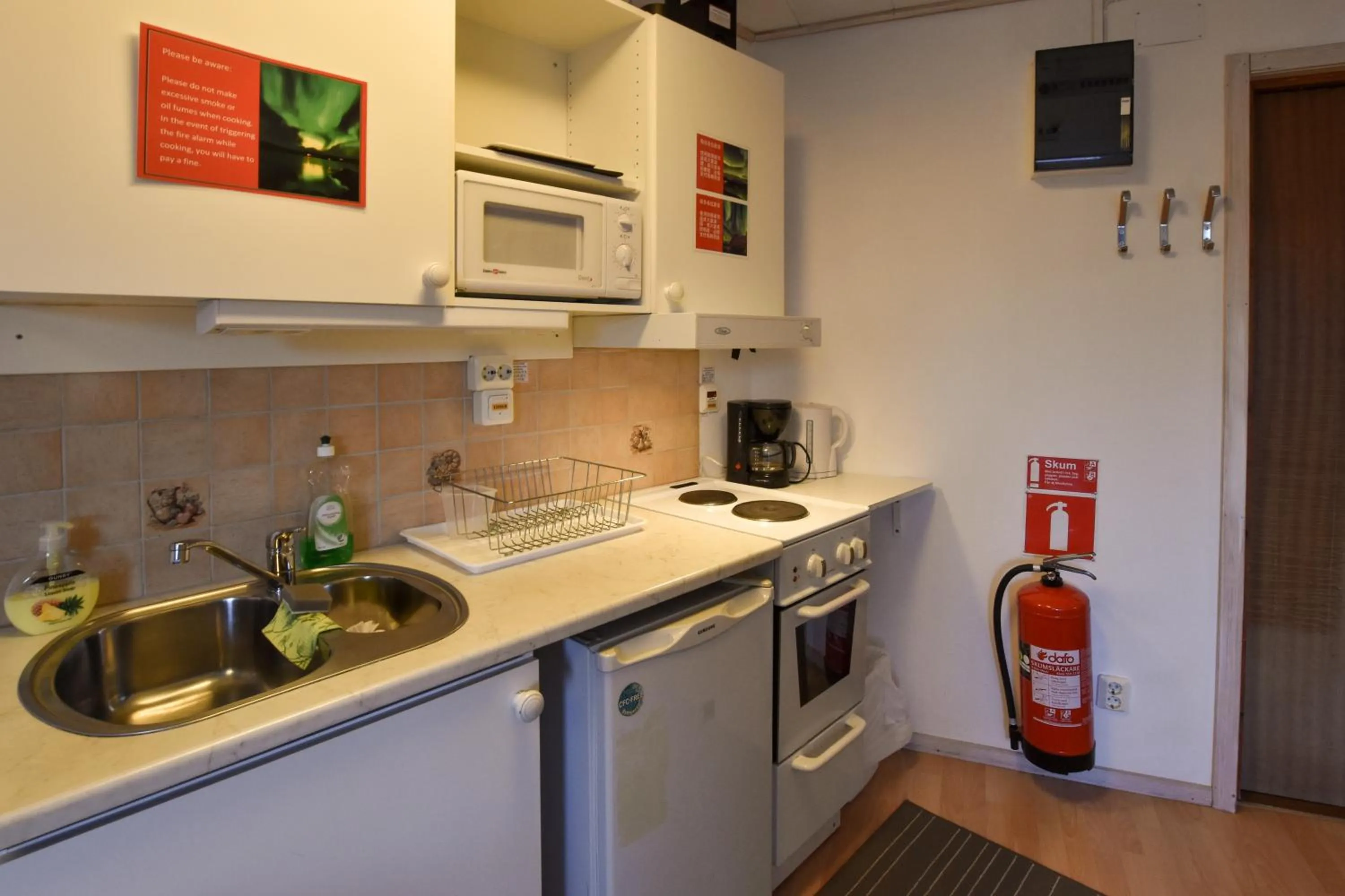 Kitchen or kitchenette in Abisko Guesthouse & Activities