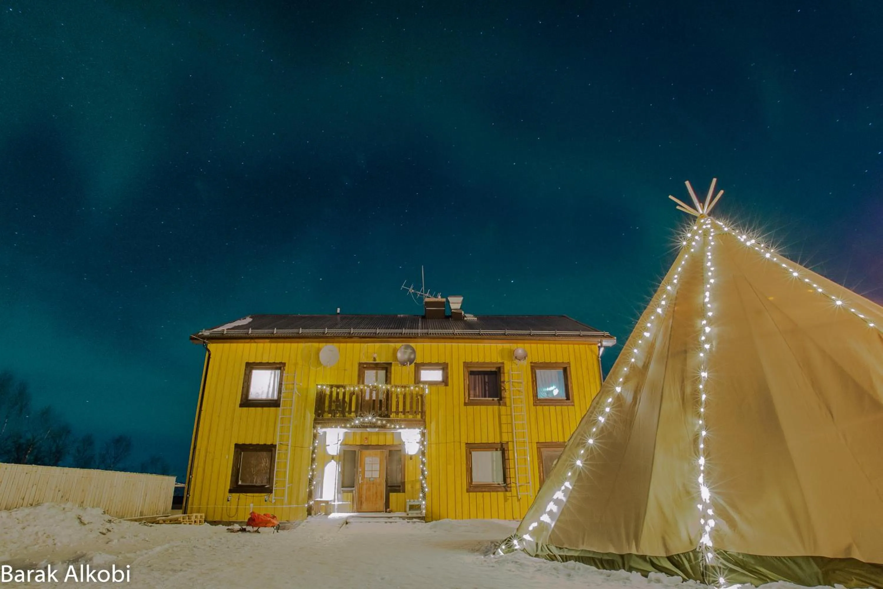 Facade/entrance in Abisko Guesthouse & Activities