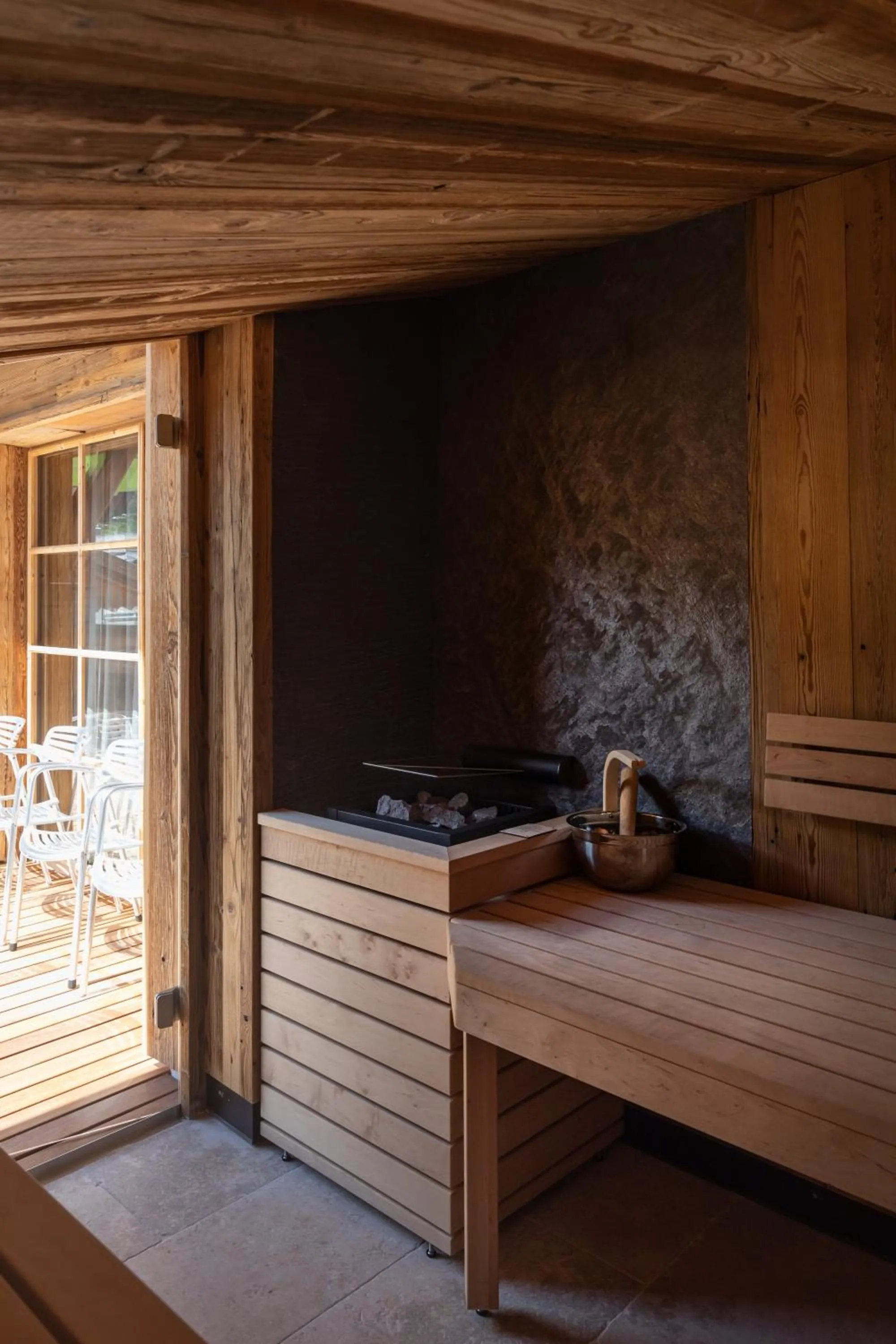 Sauna in Raffl's Tyrol Hotel