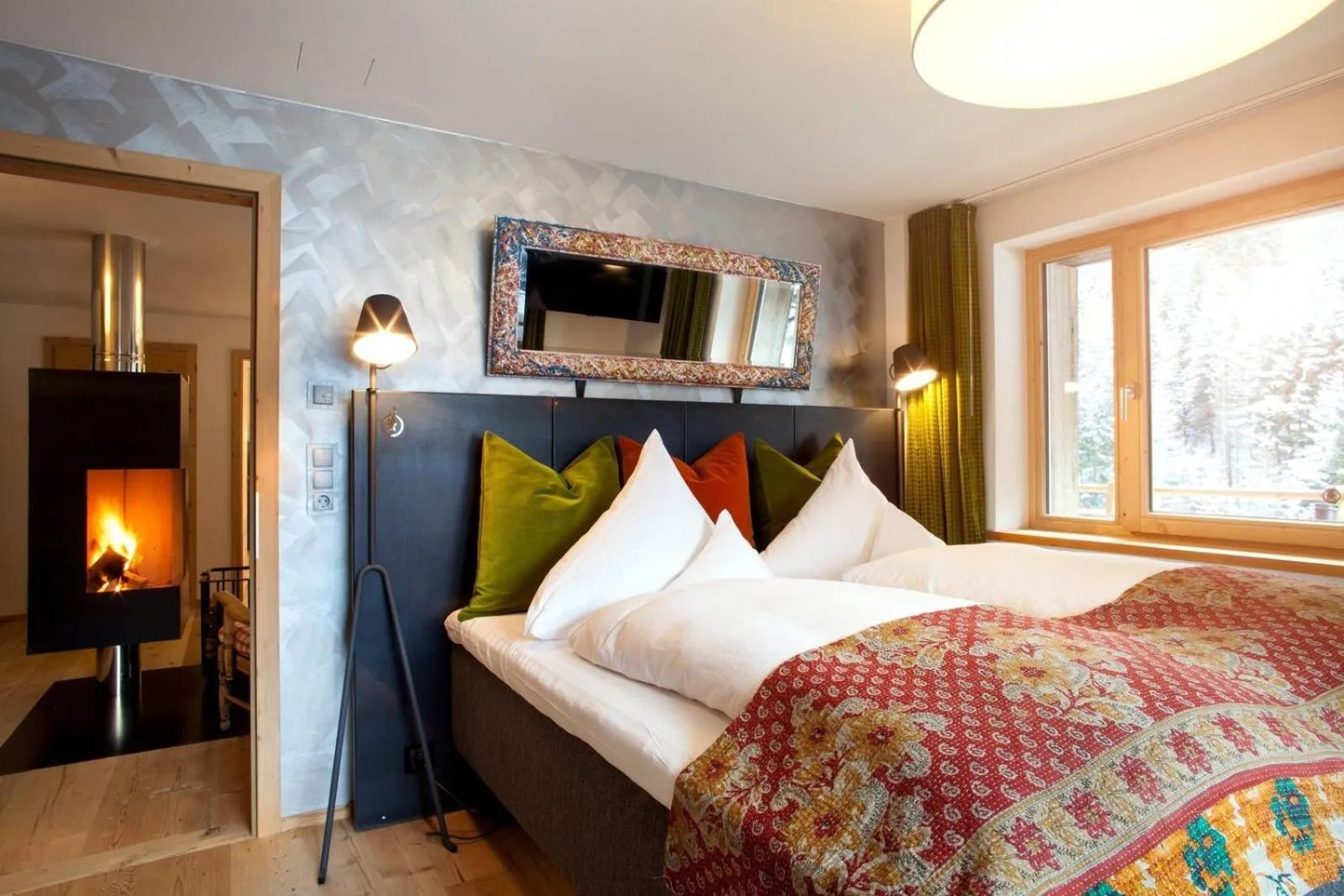 Bed in Raffl's Tyrol Hotel