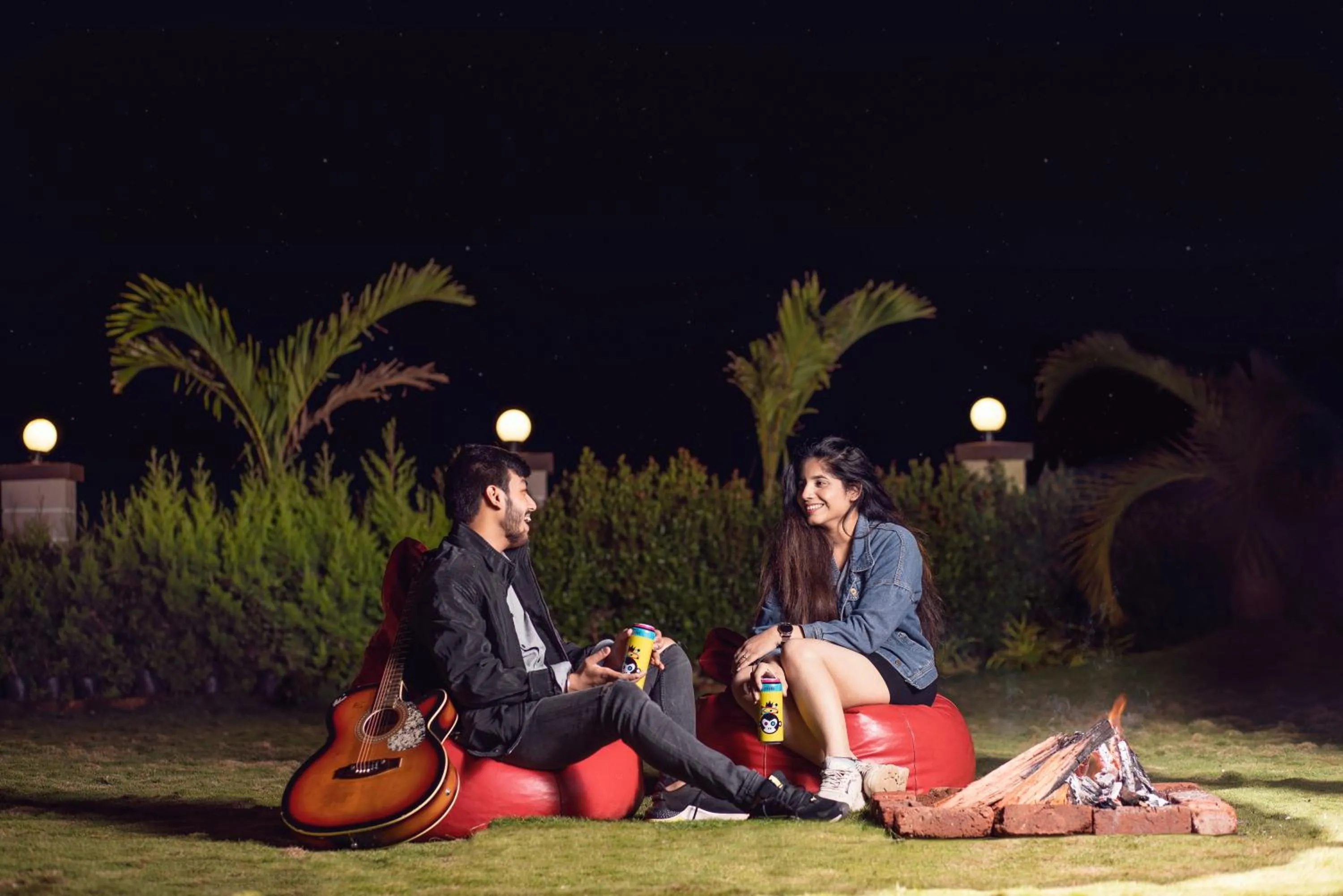 People in Blizzard Resort