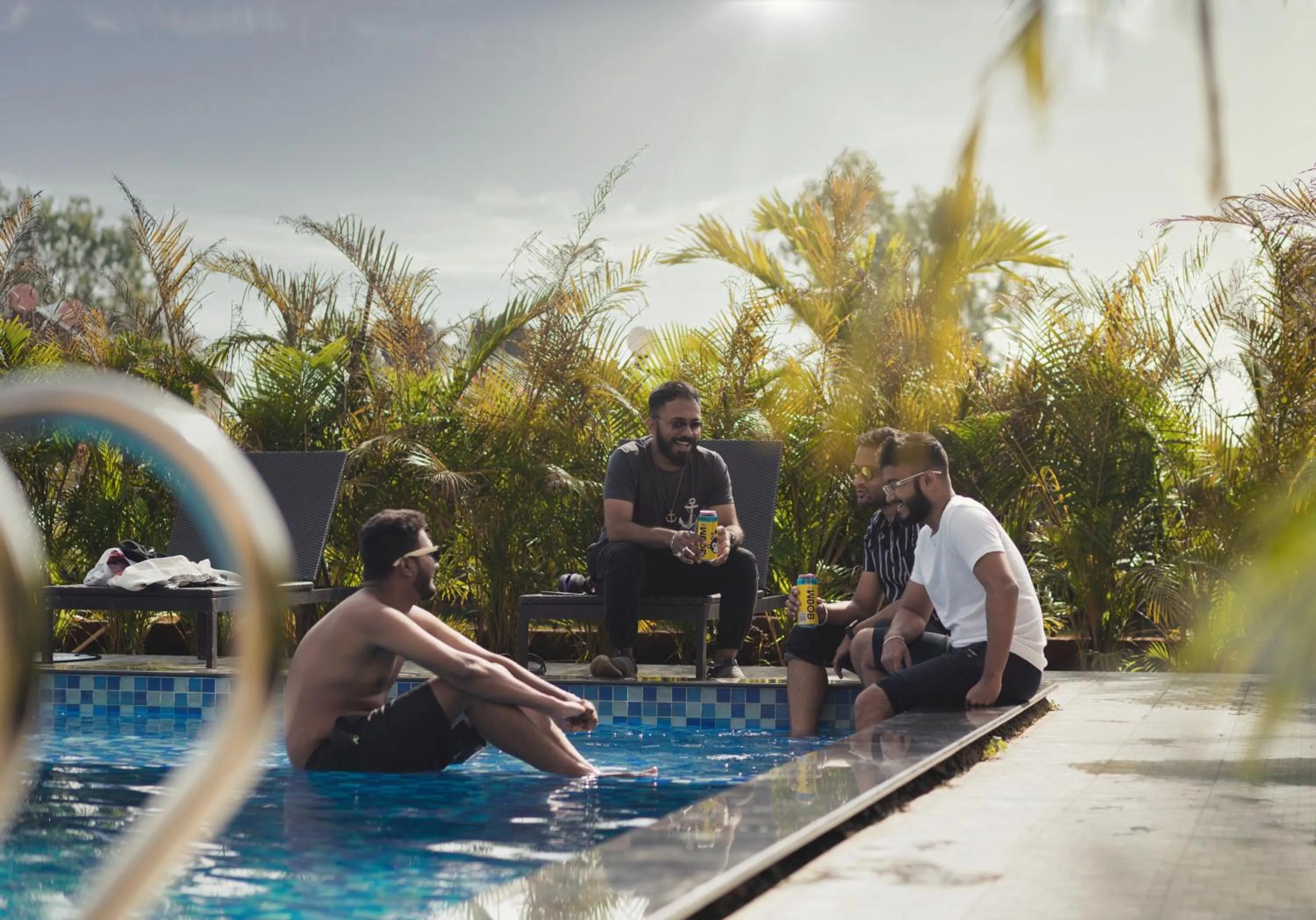 People in Blizzard Resort