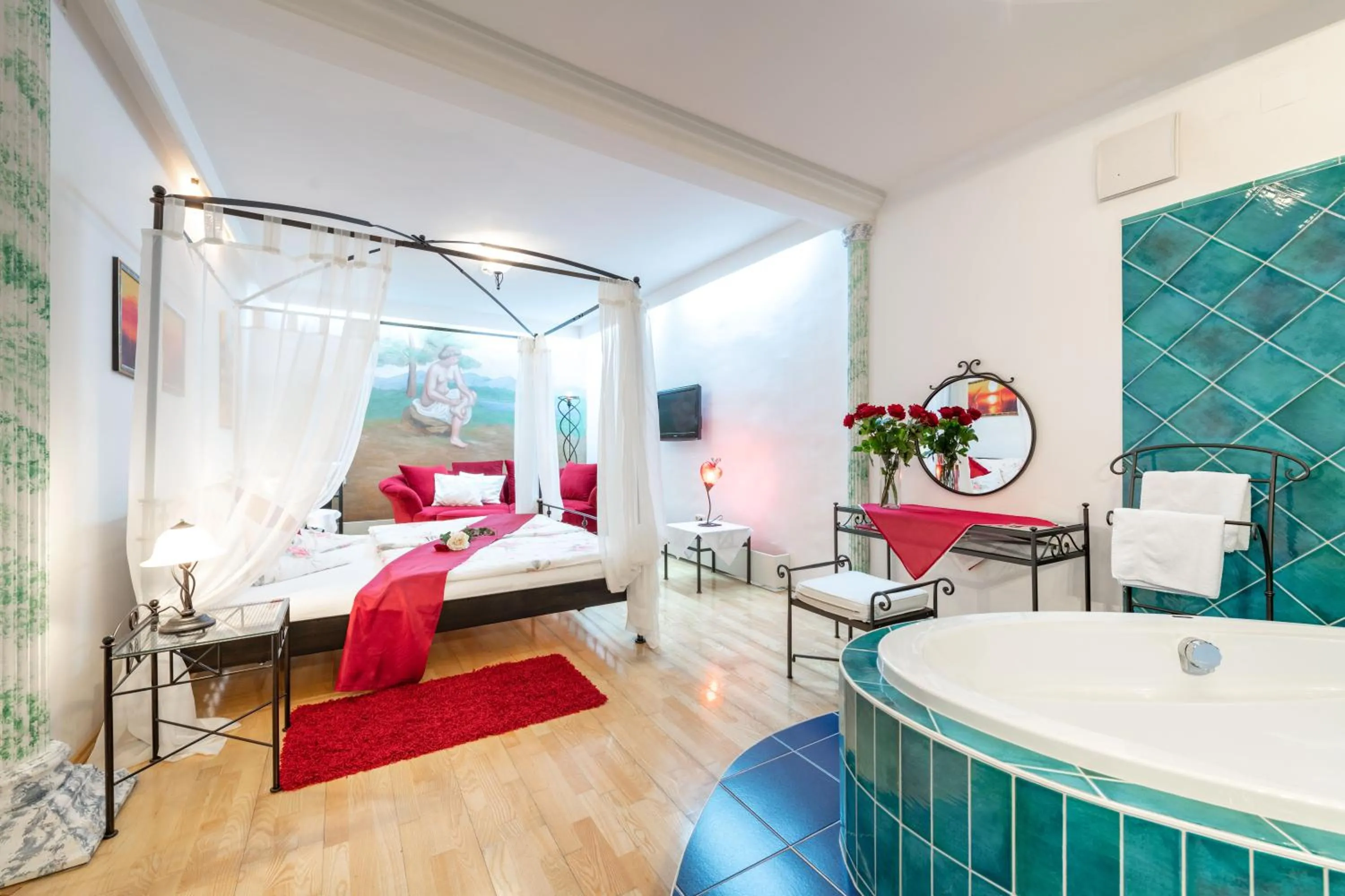 Bed in Schlosshotel Rosenau Superior