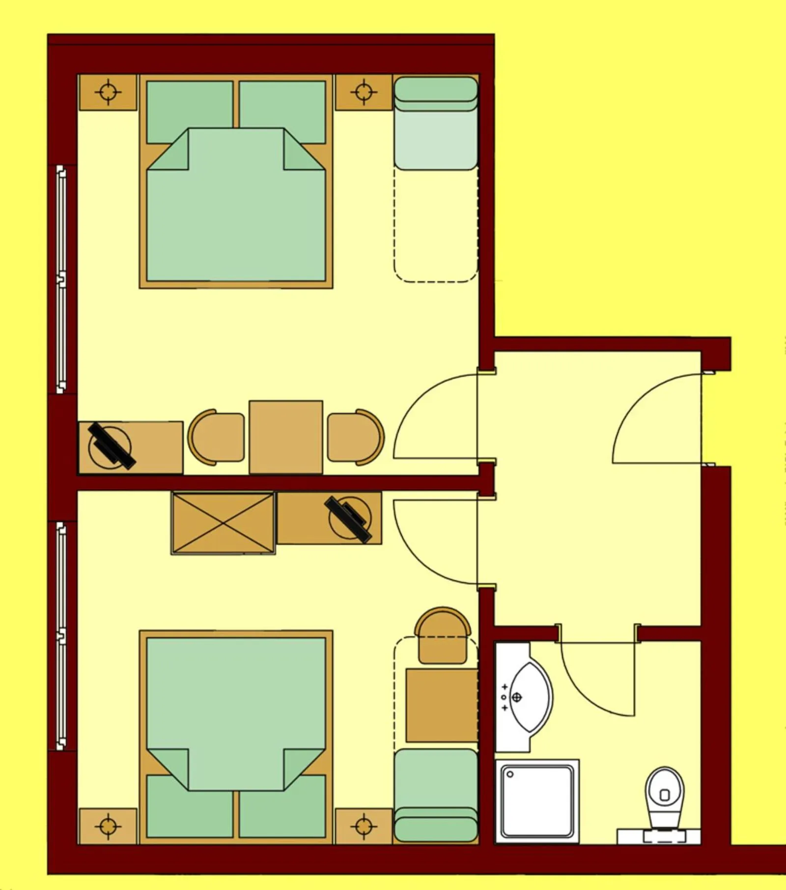 Floor plan in Hotel-Restaurant Planaihof
