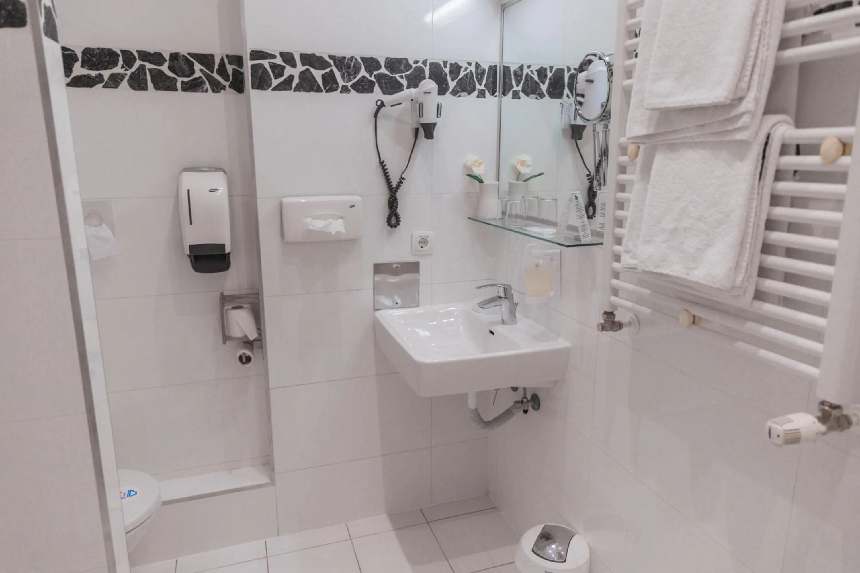 Shower in Pension a und a