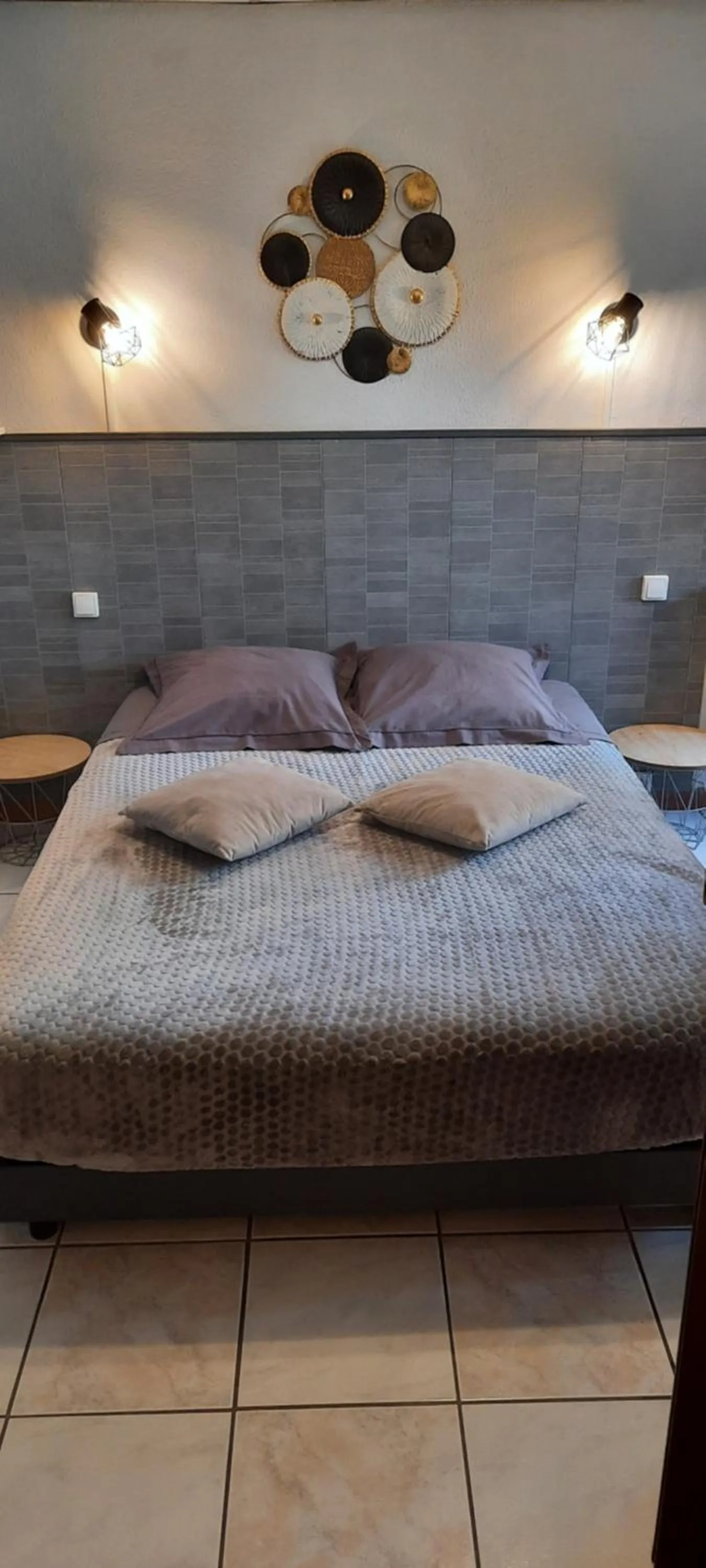 Bed in Chambres d'hôtes au Pays des Etangs