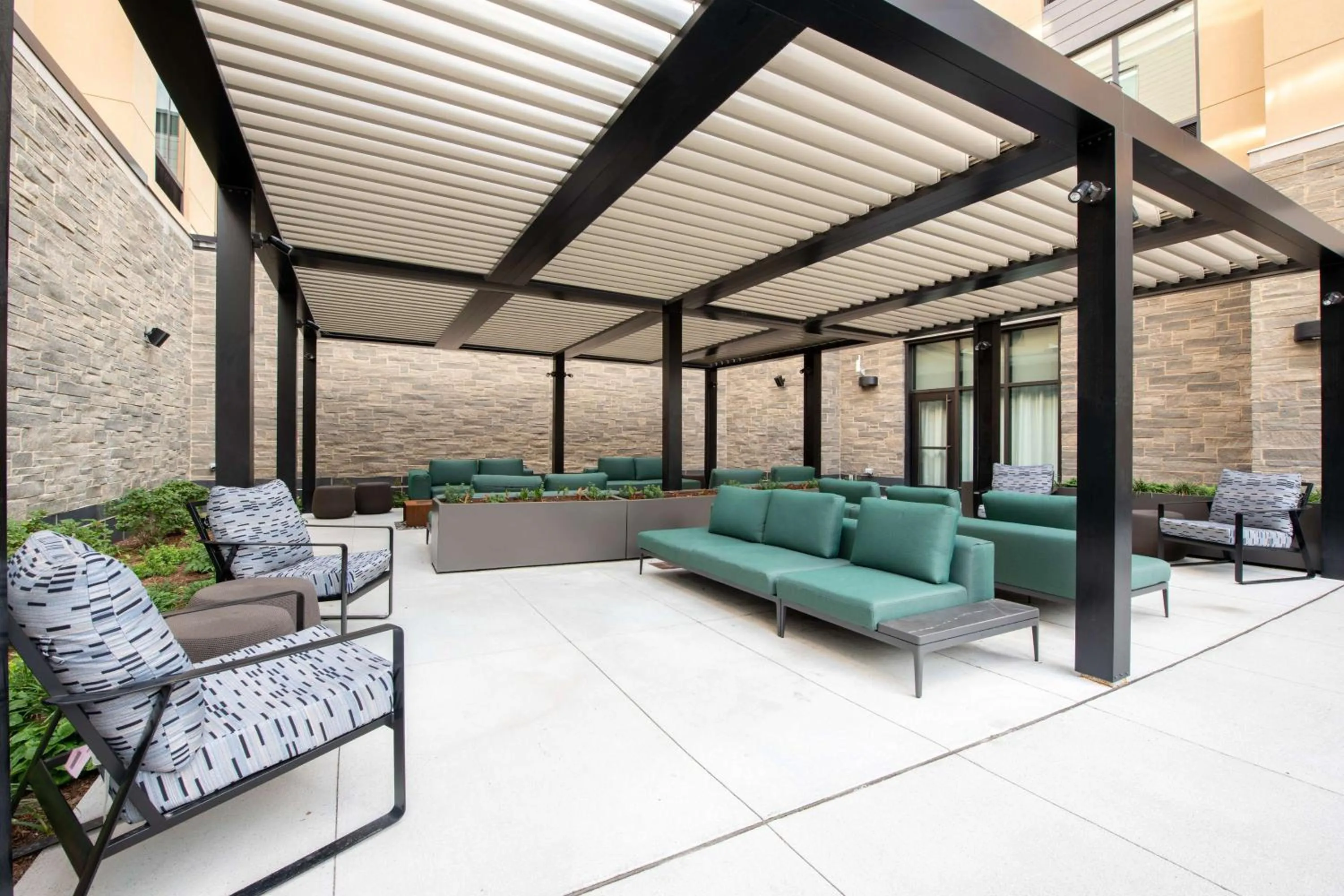 Patio in Hilton Garden Inn Boston Canton, Ma