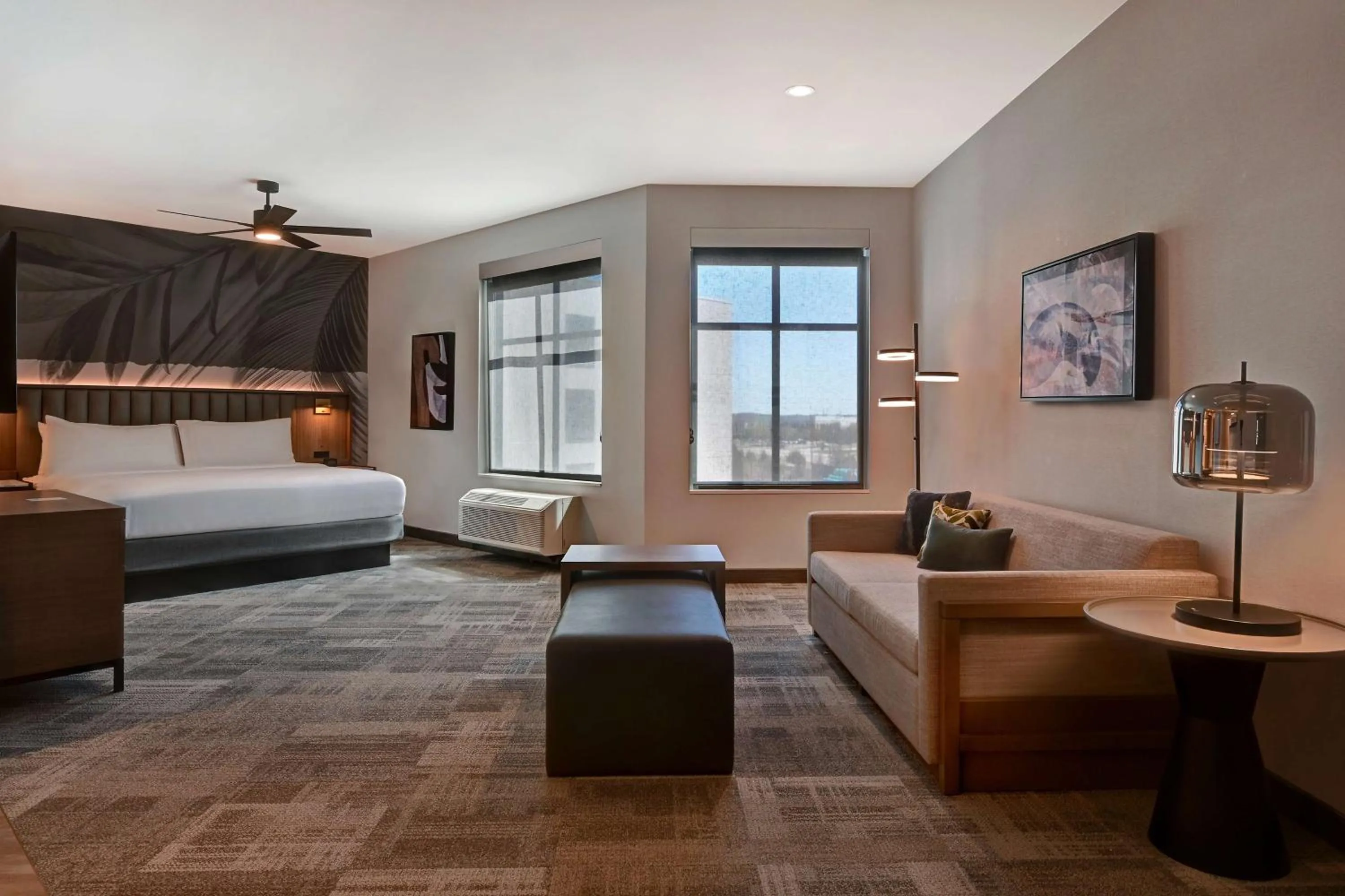 Living room, Bed in Homewood Suites by Hilton Dallas The Colony