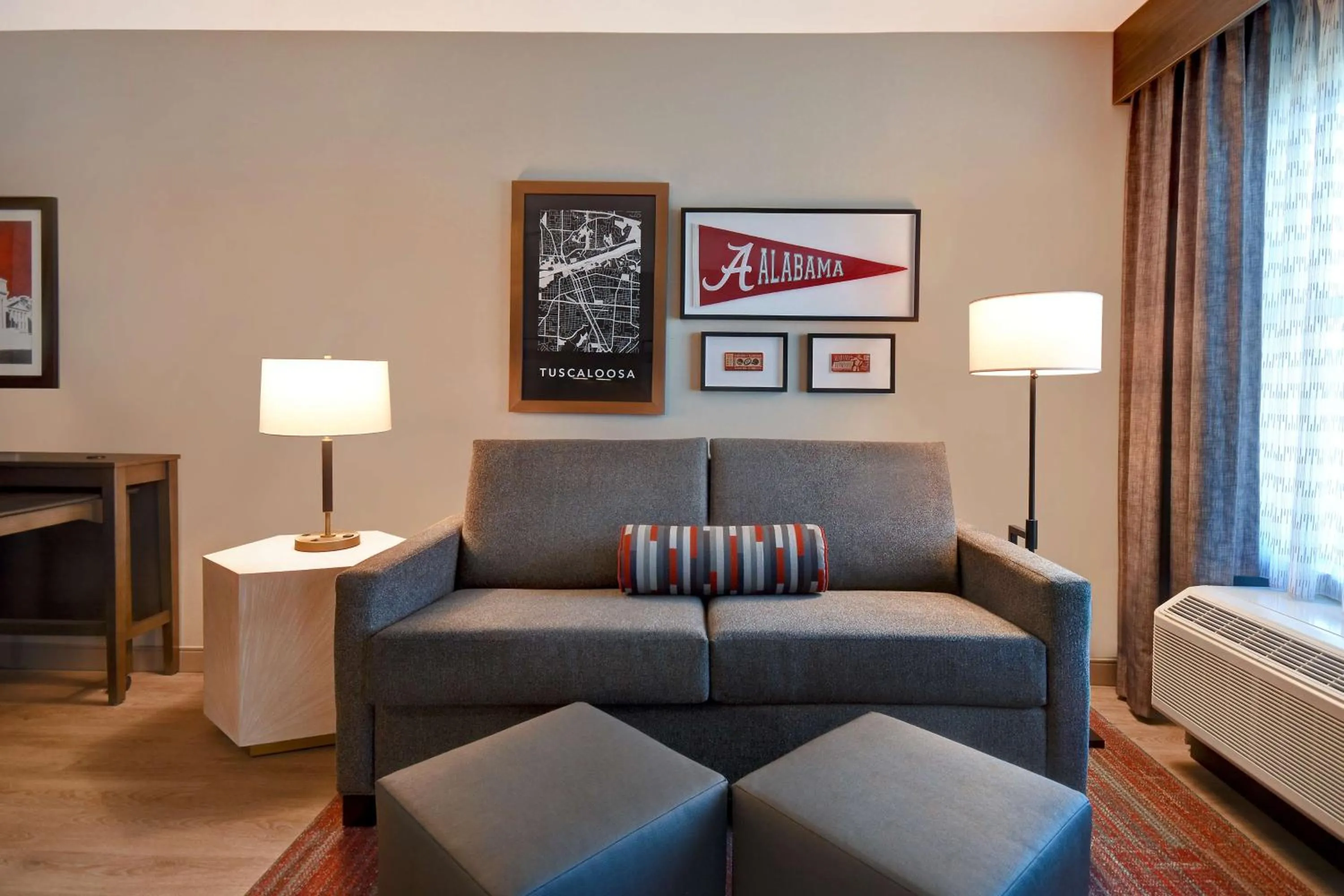 Living room in Homewood Suites by Hilton Tuscaloosa Downtown- Near Univ of Alabama