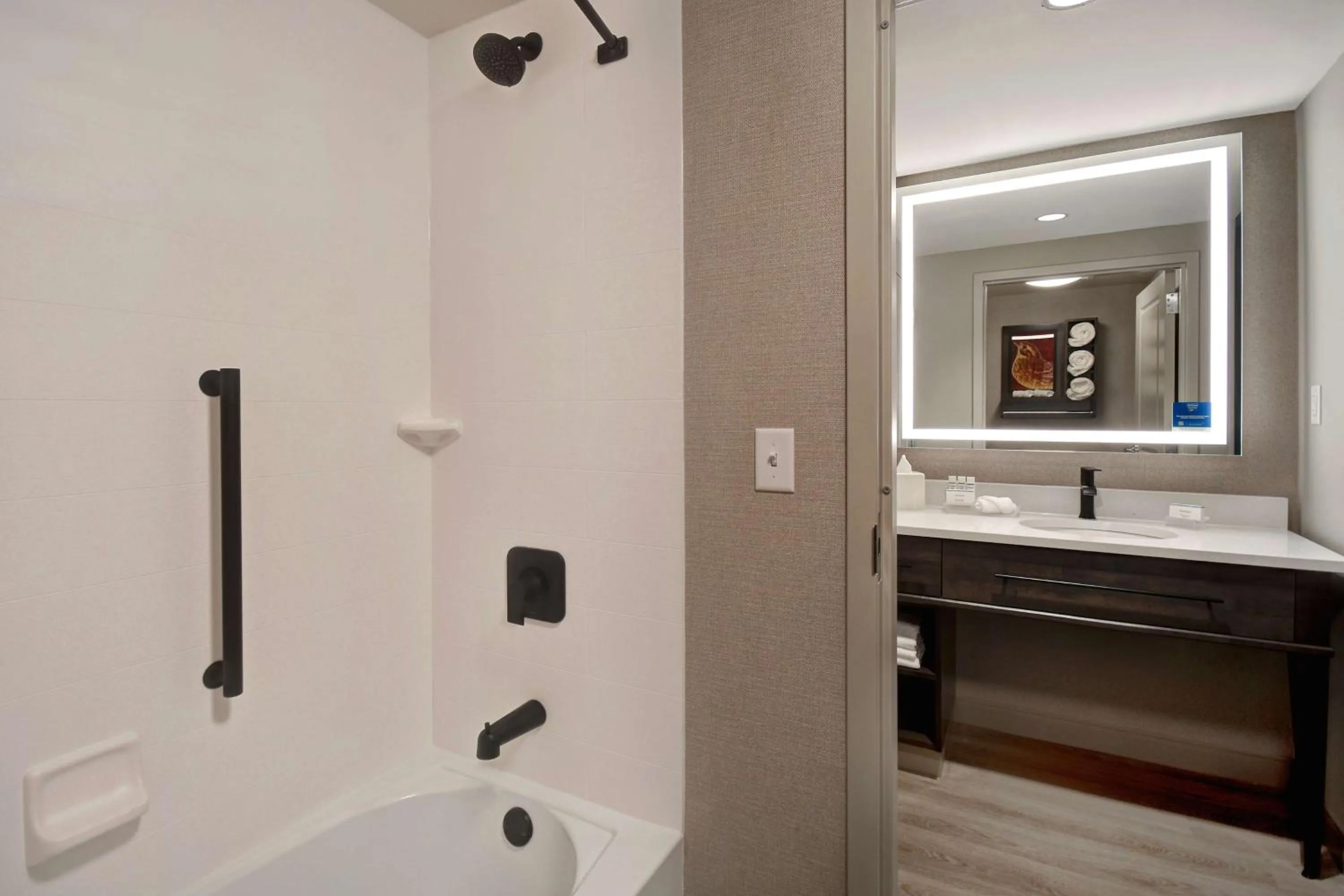 Bathroom in Homewood Suites by Hilton Tuscaloosa Downtown- Near Univ of Alabama