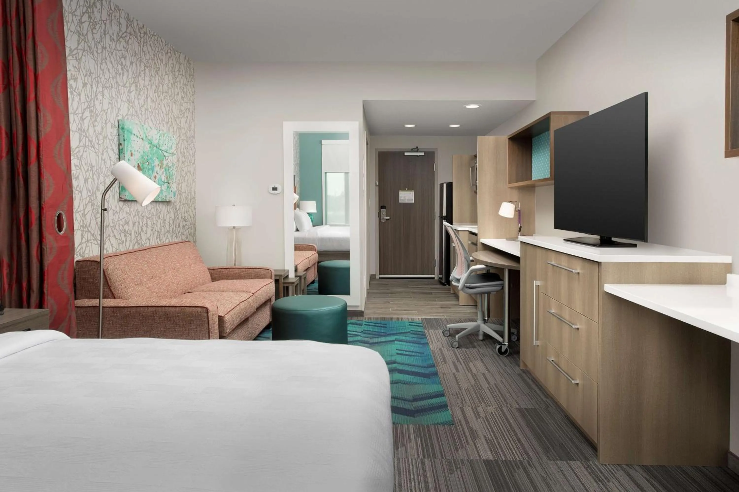 Bedroom, Bed in Home2 Suites By Hilton Columbus Polaris
