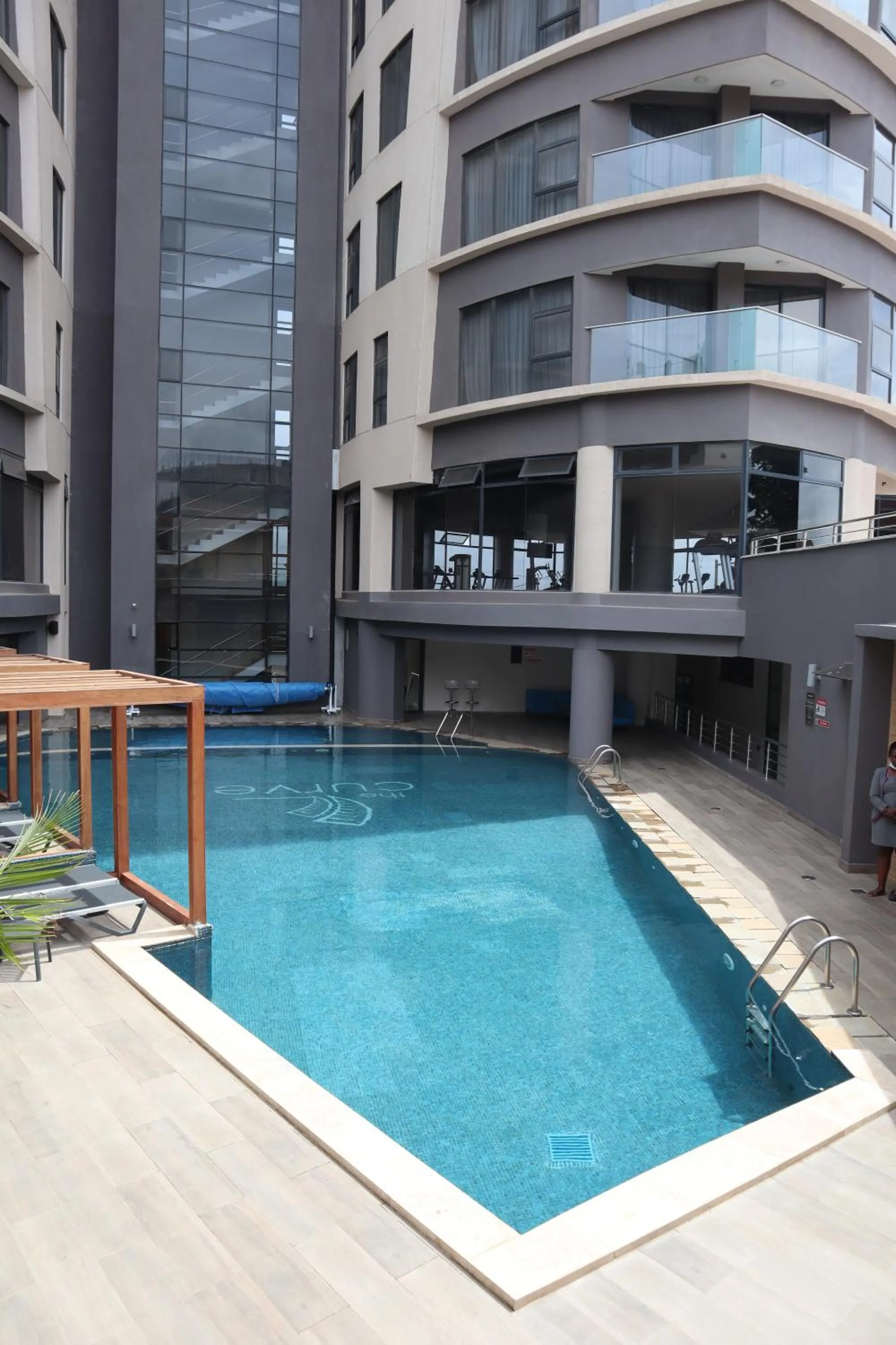 Swimming pool in The Curve by the Park Apartments