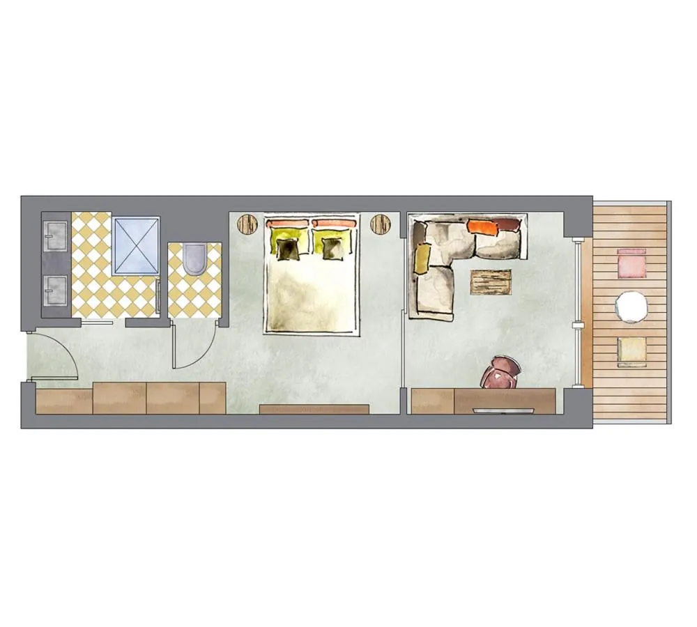 Floor plan in Hotel Kristall