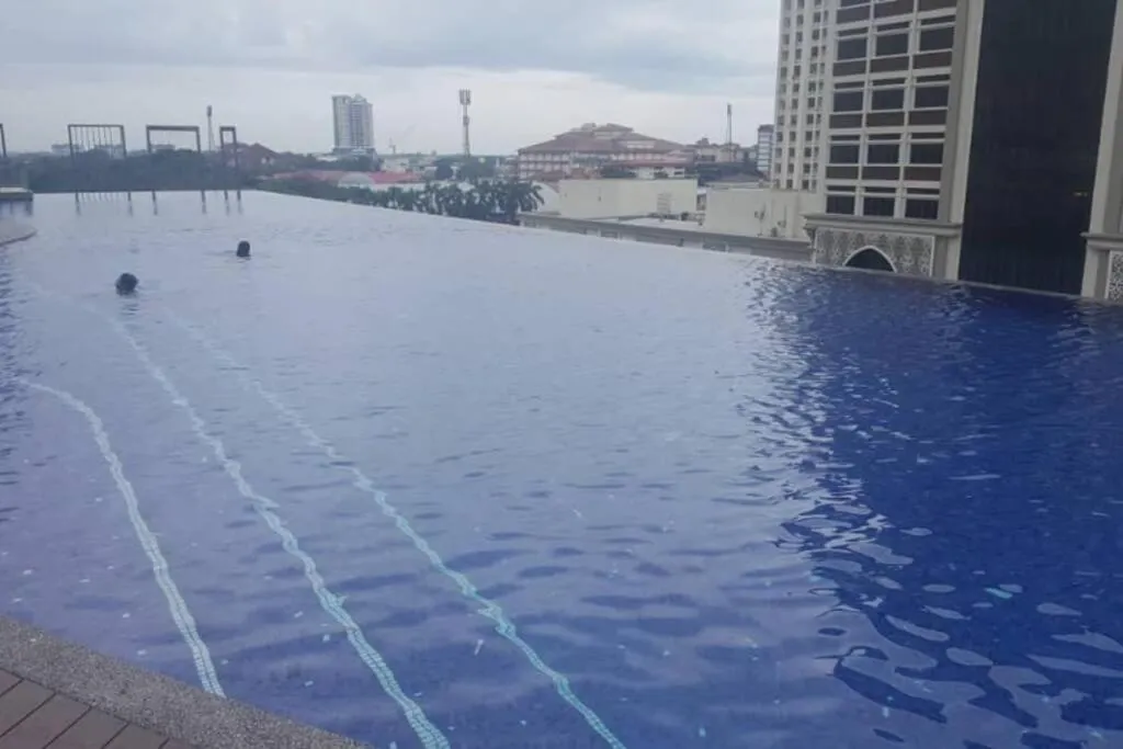 Swimming pool in Mizrai Troika Homestay with Kota Bharu city view