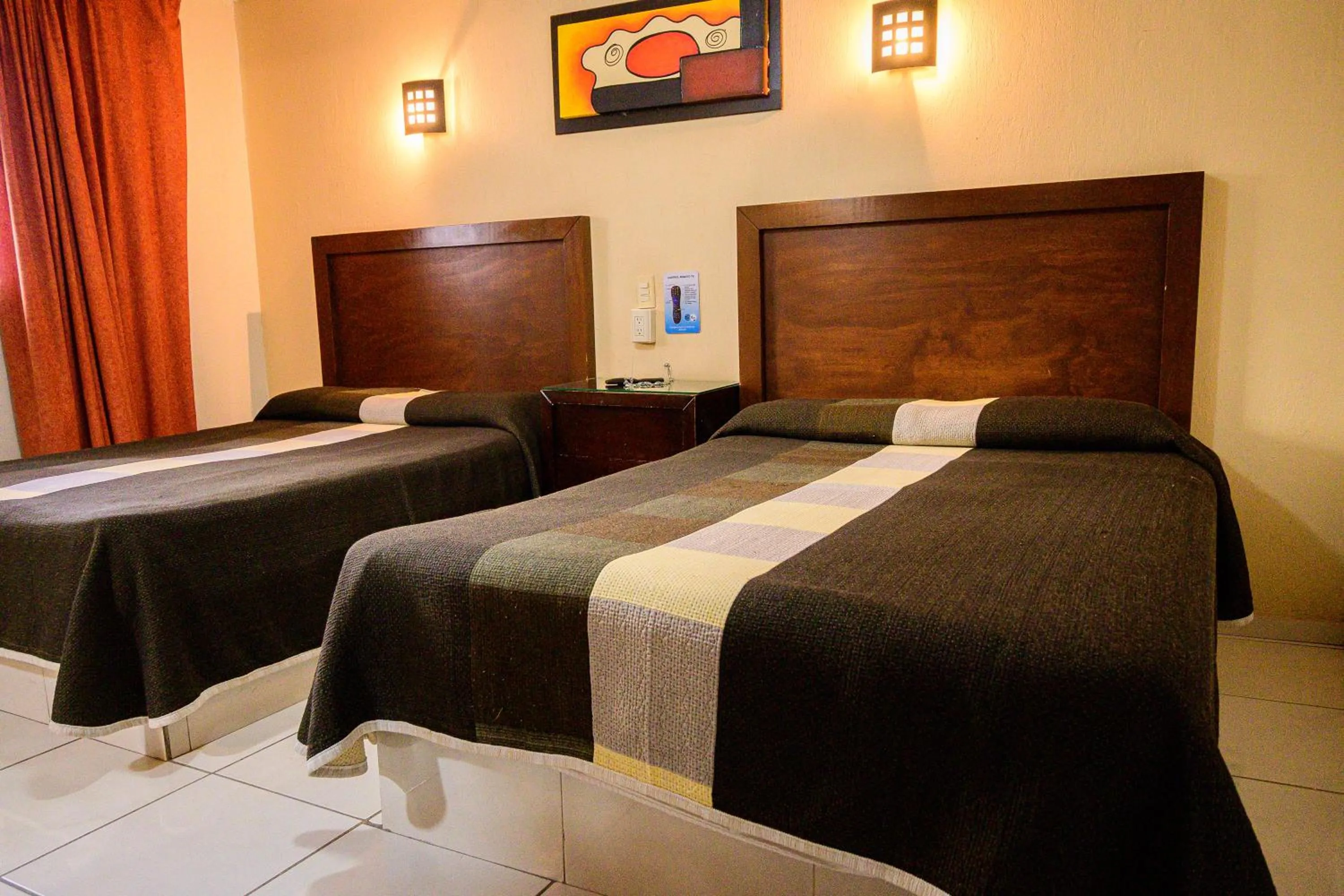 Bed in Hotel Acuario En Ocotlán