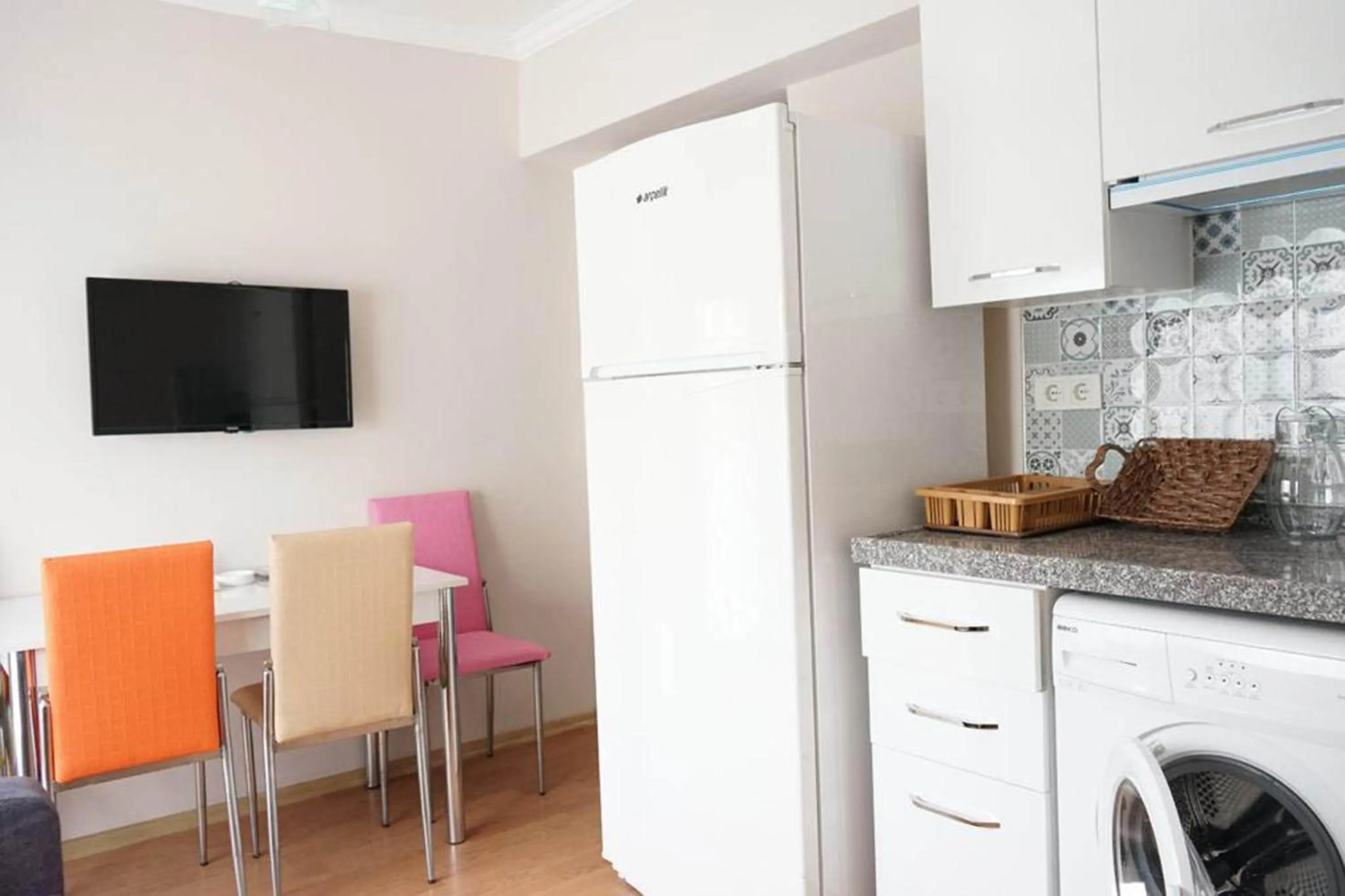 Kitchen or kitchenette in Ören Konak Apart Otel