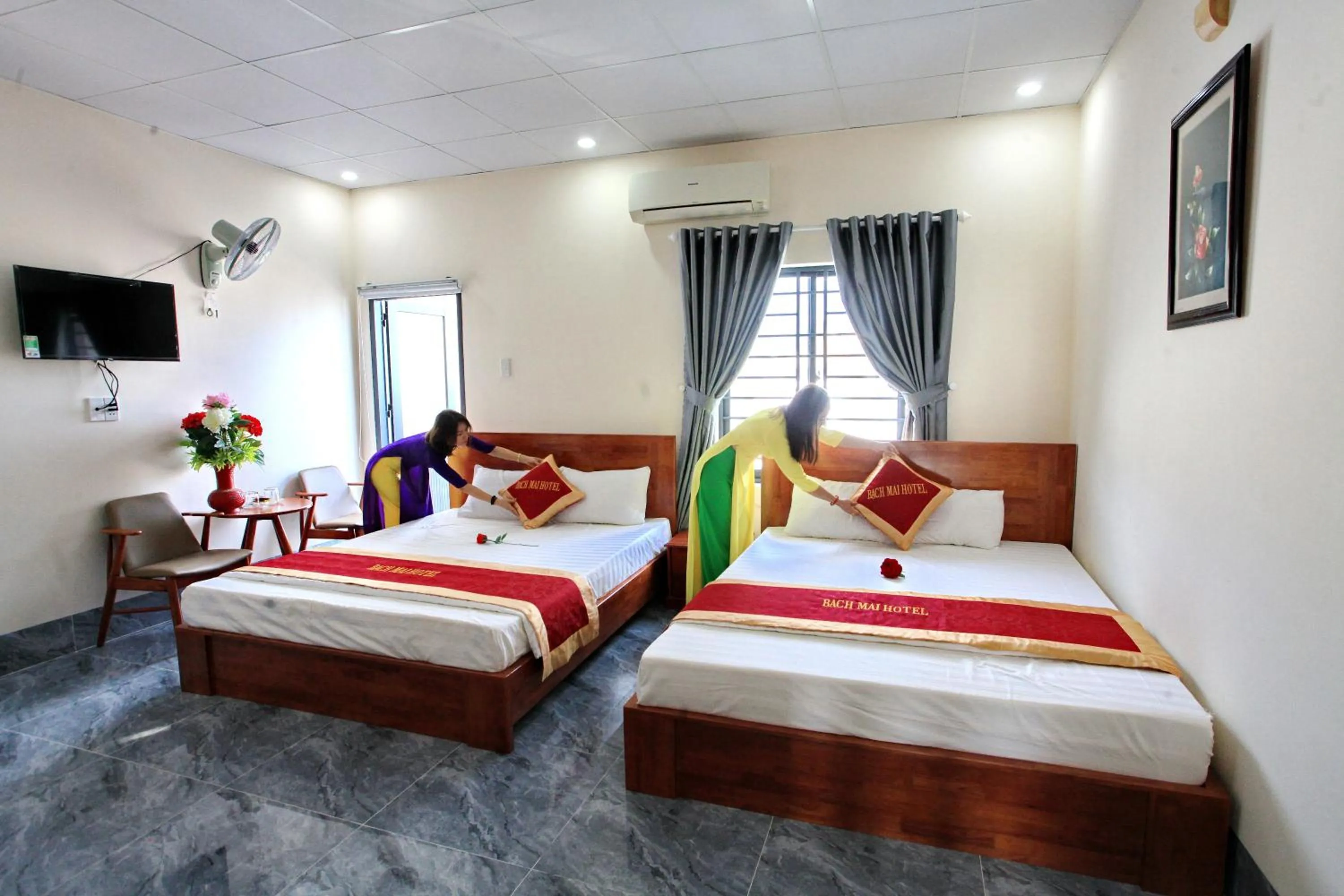 Bed in Khách sạn Bạch Mai Vũng Tàu - Bach Mai Vung Tau hotel