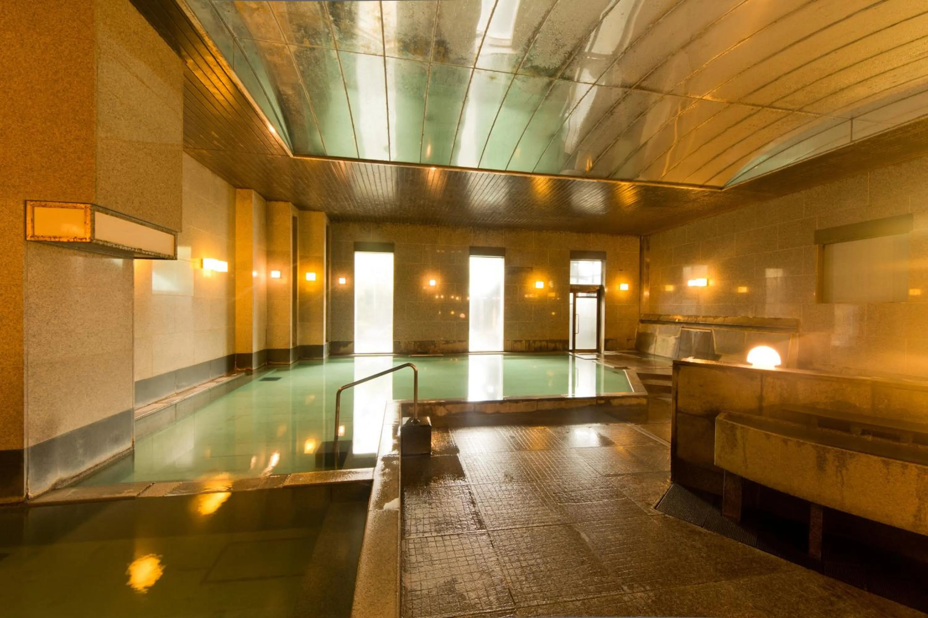 Hot Spring Bath in Kusatsu Onsen Hotel Village
