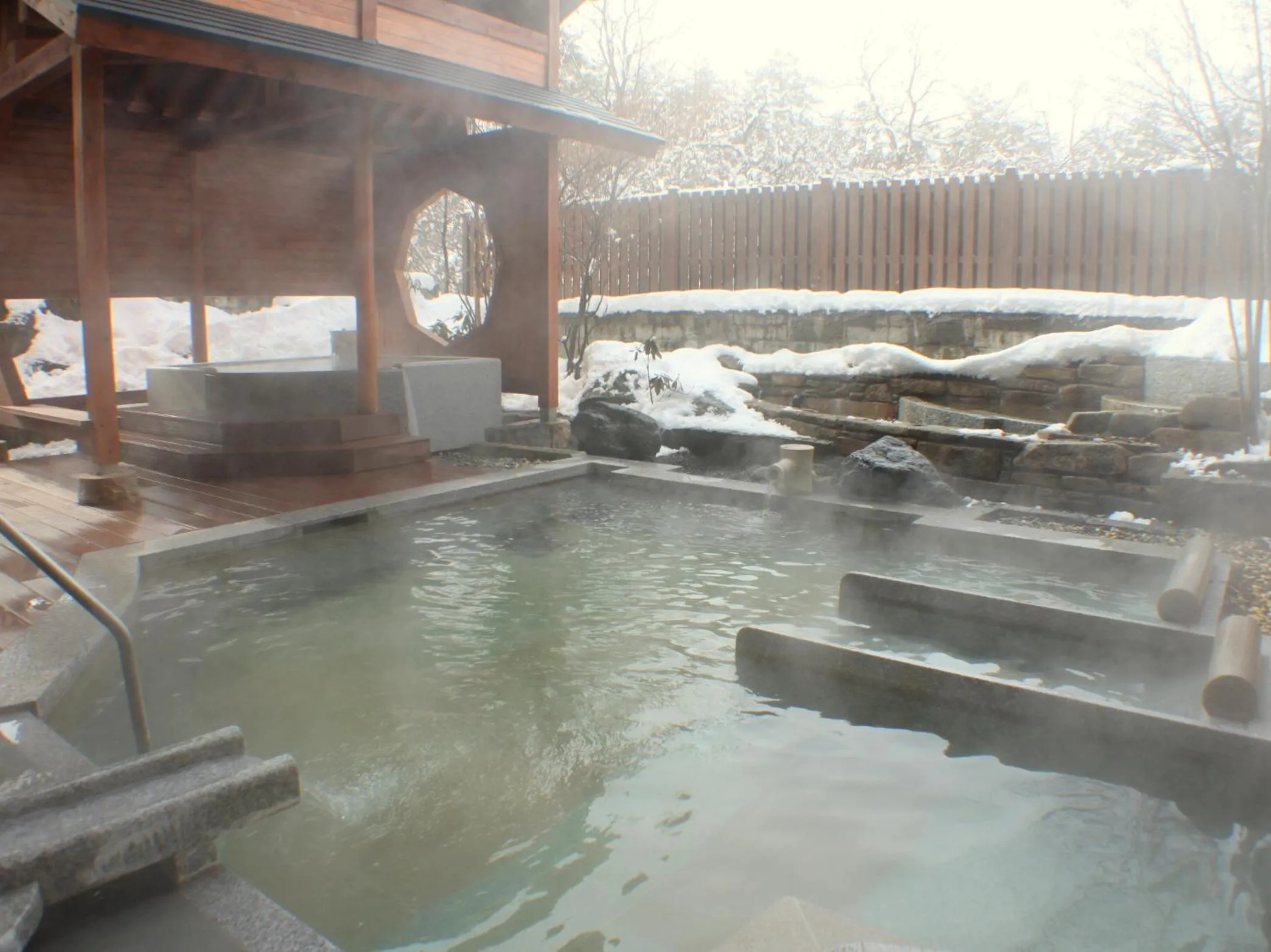 Hot Spring Bath in Kusatsu Onsen Hotel Village