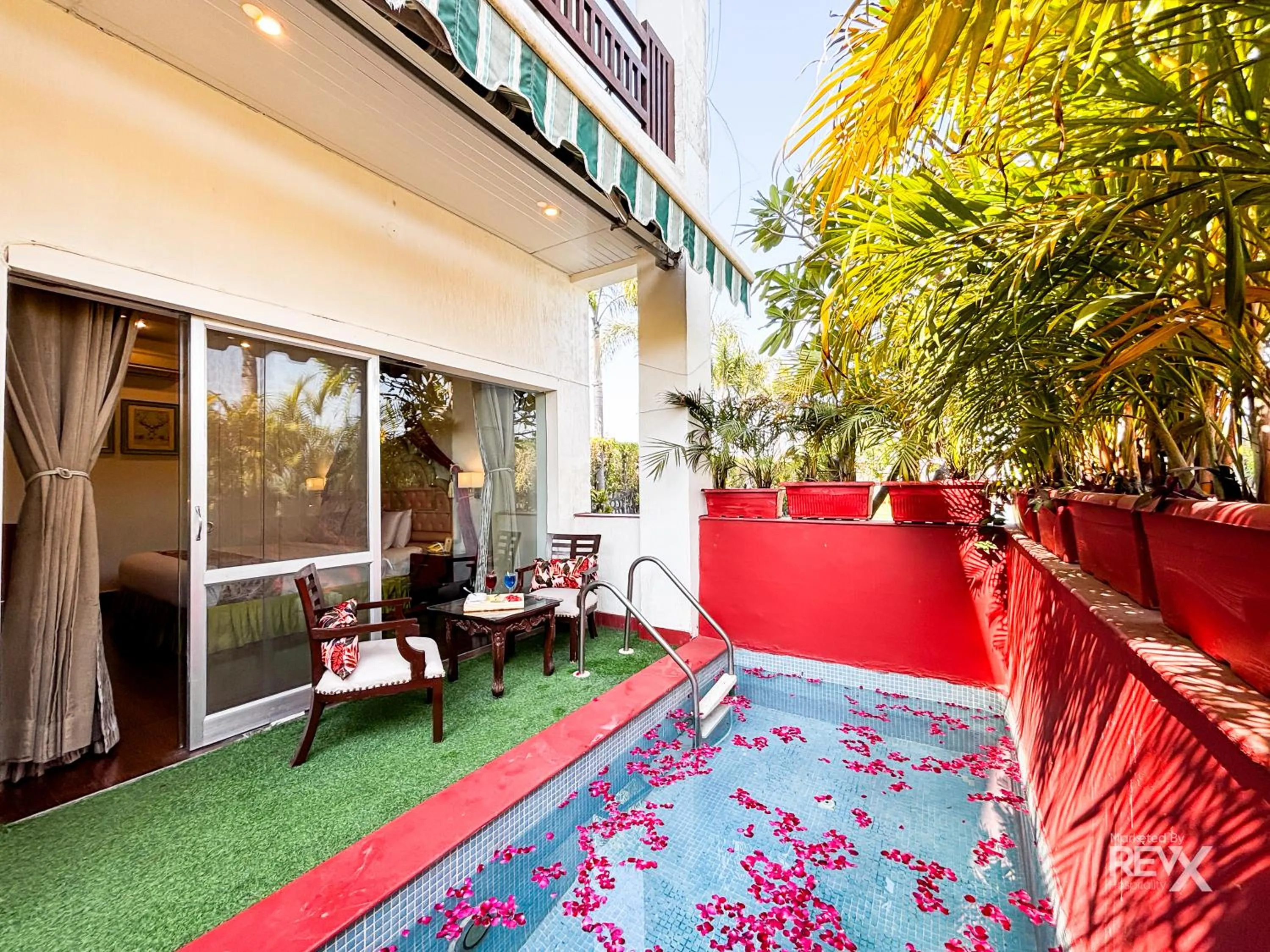 Pool view in The Neeraj River Forest Resort Ayurvedic Wellness Center