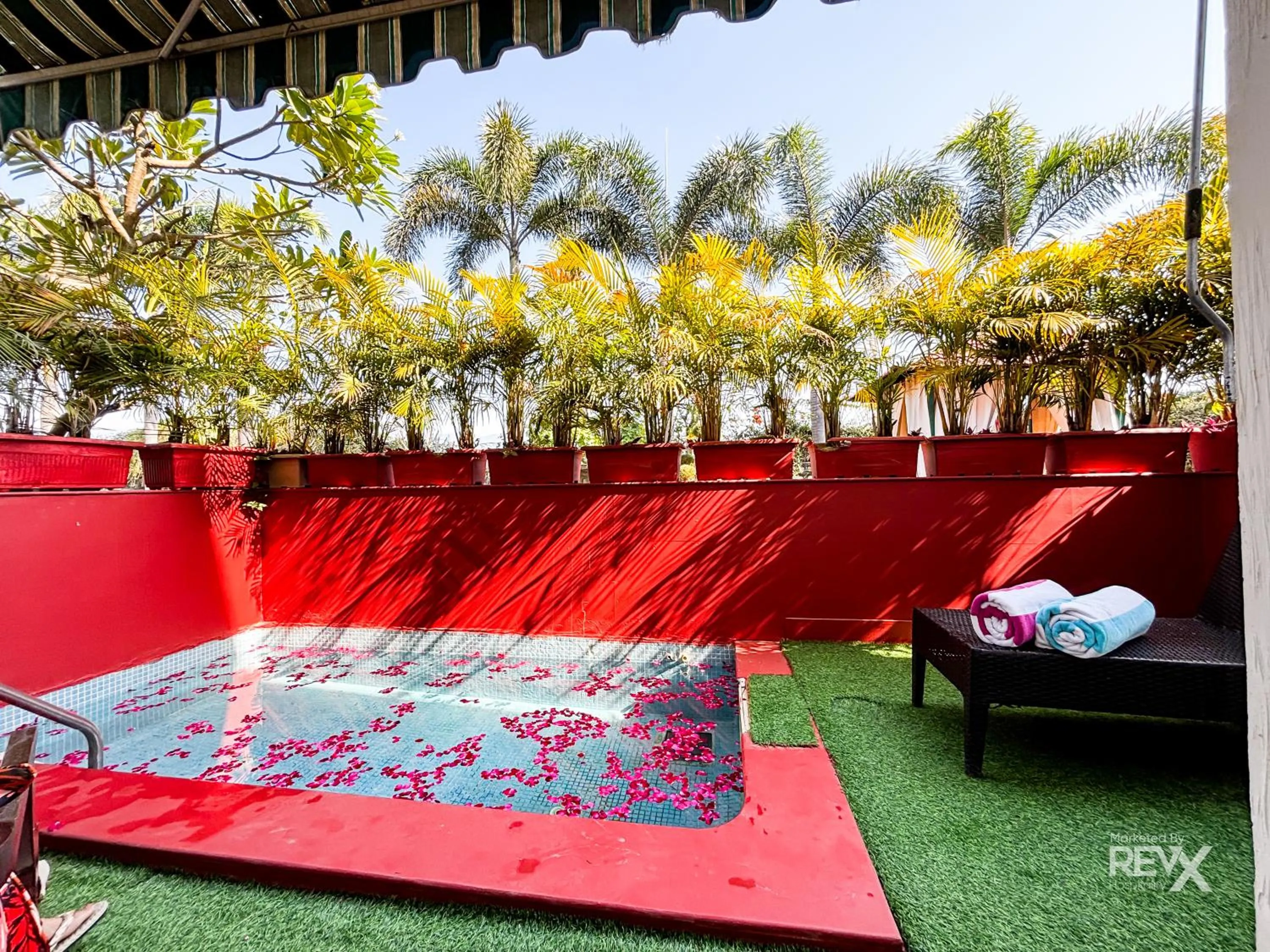 Pool view in The Neeraj River Forest Resort Ayurvedic Wellness Center