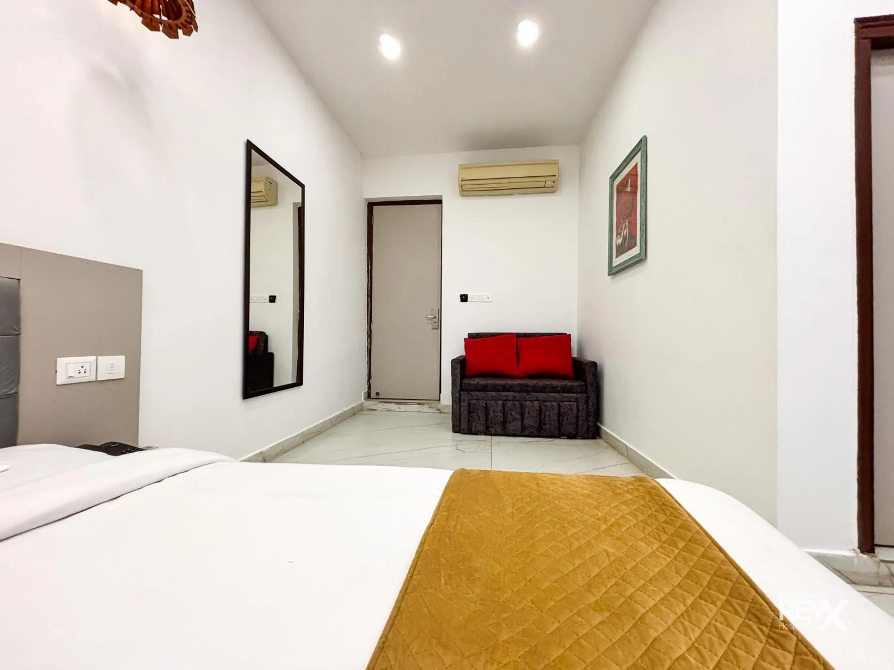 Living room, Bed in The Neeraj River Forest Resort Ayurvedic Wellness Center