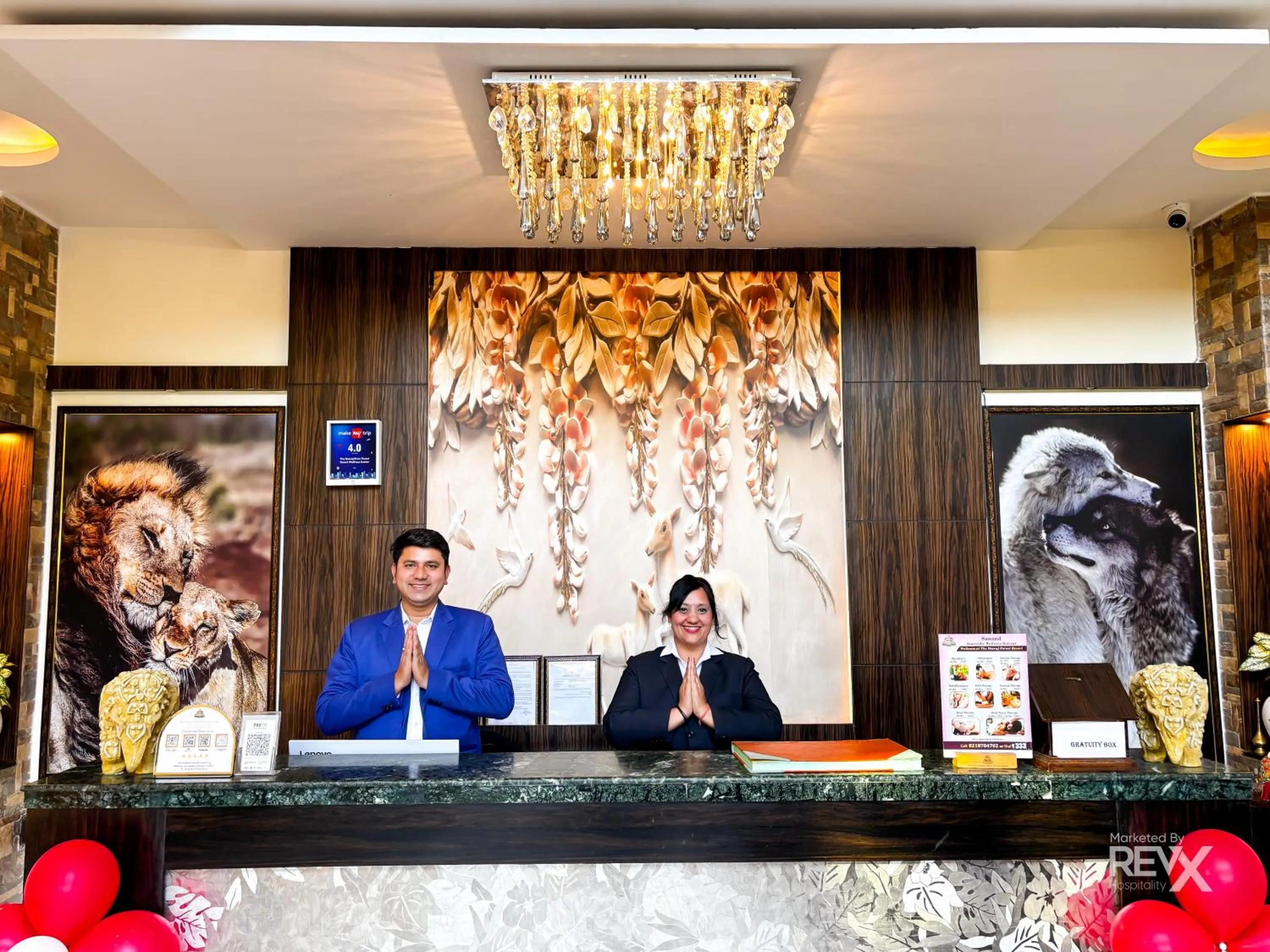 Lobby or reception in The Neeraj River Forest Resort Ayurvedic Wellness Center
