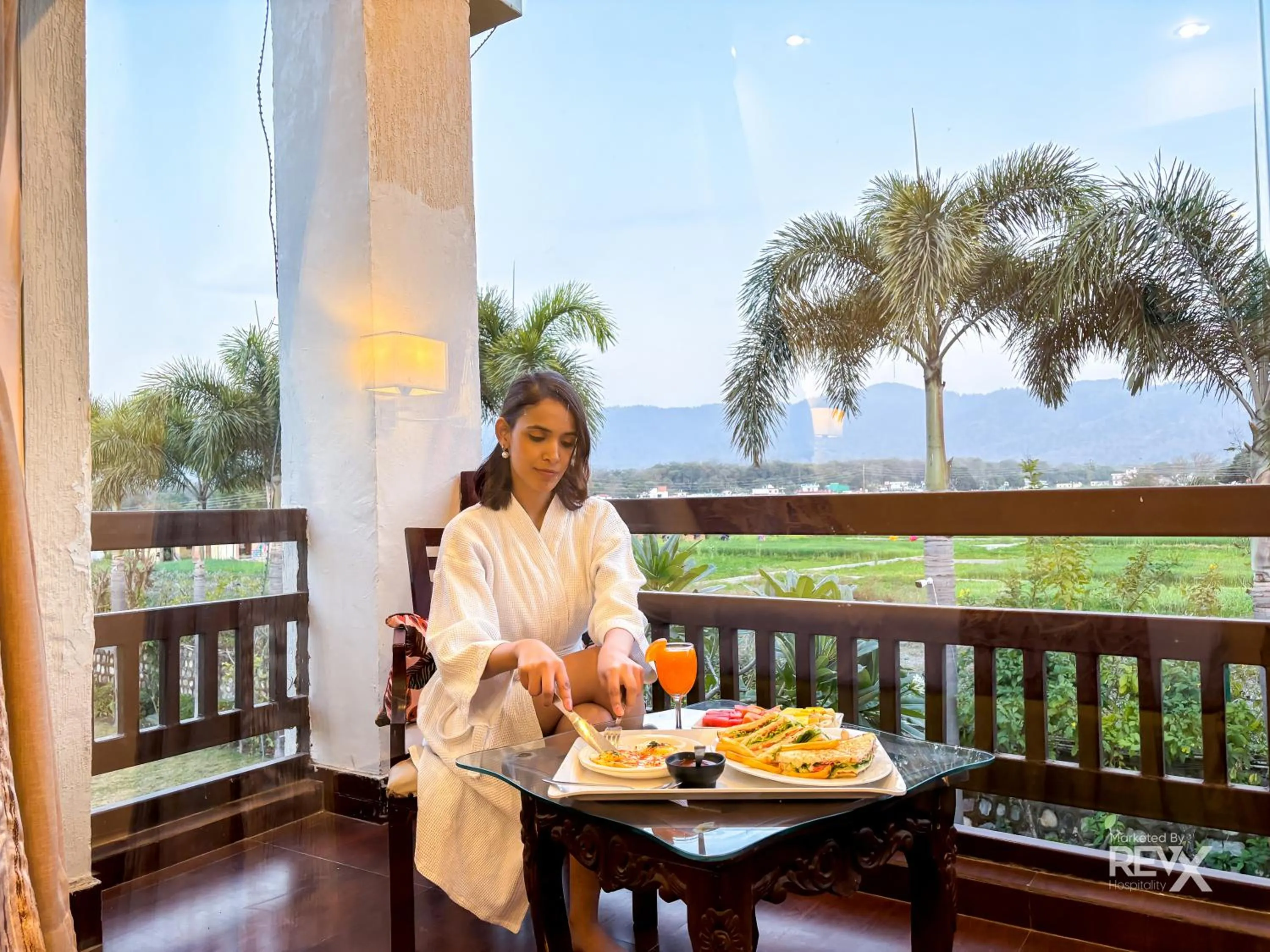 Balcony/Terrace in The Neeraj River Forest Resort Ayurvedic Wellness Center