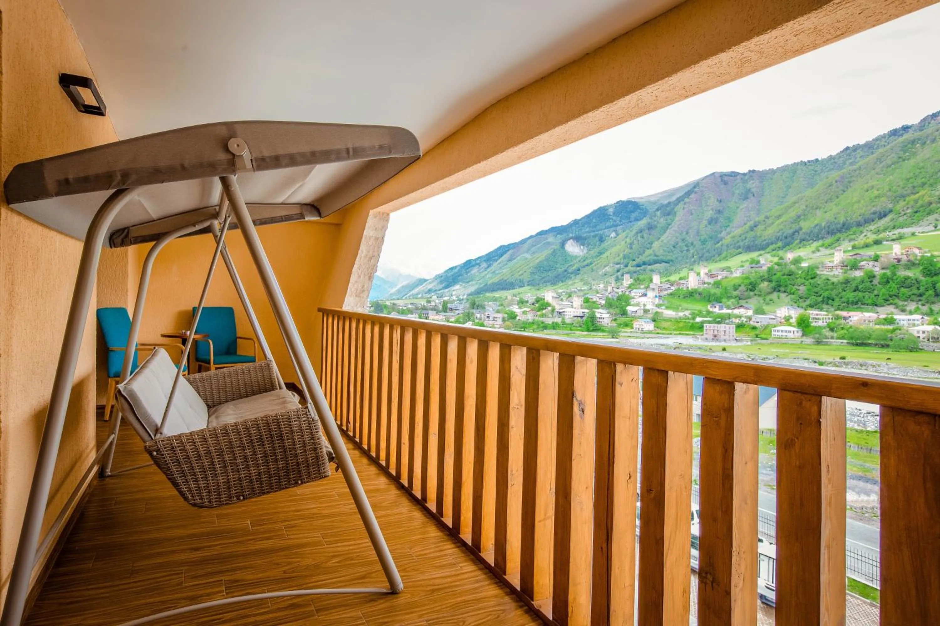 Balcony/Terrace in Gistola Hotel Mestia