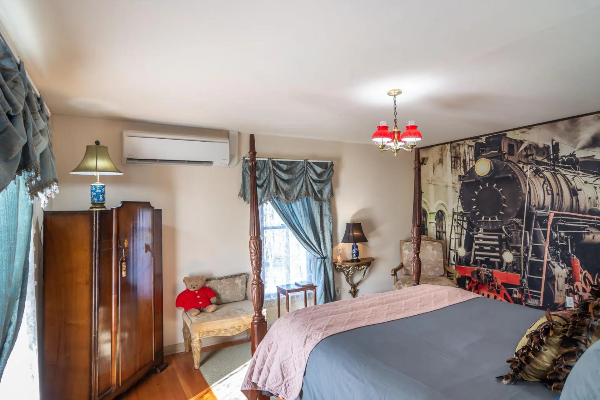 Photo of the whole room, Bed in HISTORICAL JOHN RAST HOUSE circa 1875