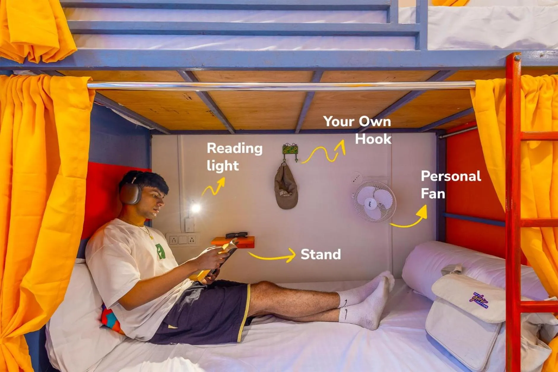 Bed in goSTOPS Mussoorie, Library Road