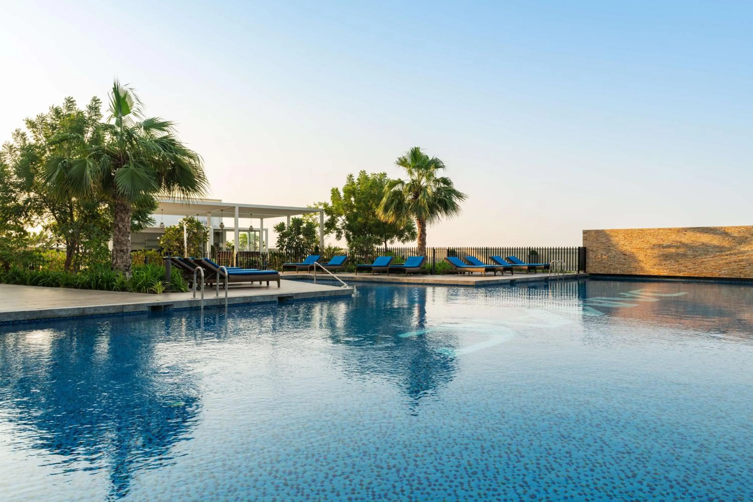 Pool view in Radisson Dubai Damac Hills